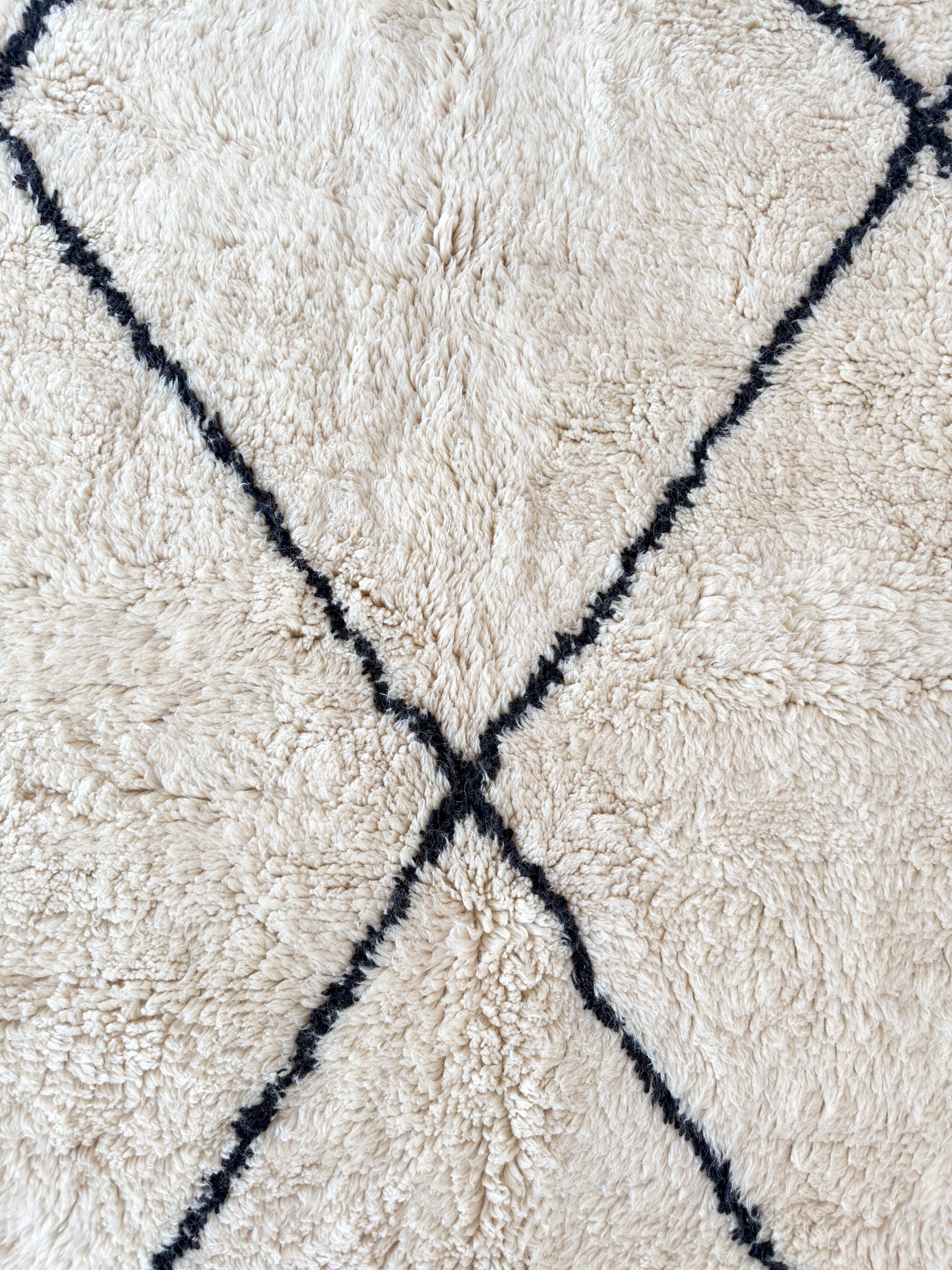 Tapis berbère blanc 197 x 311 cm - n°2340