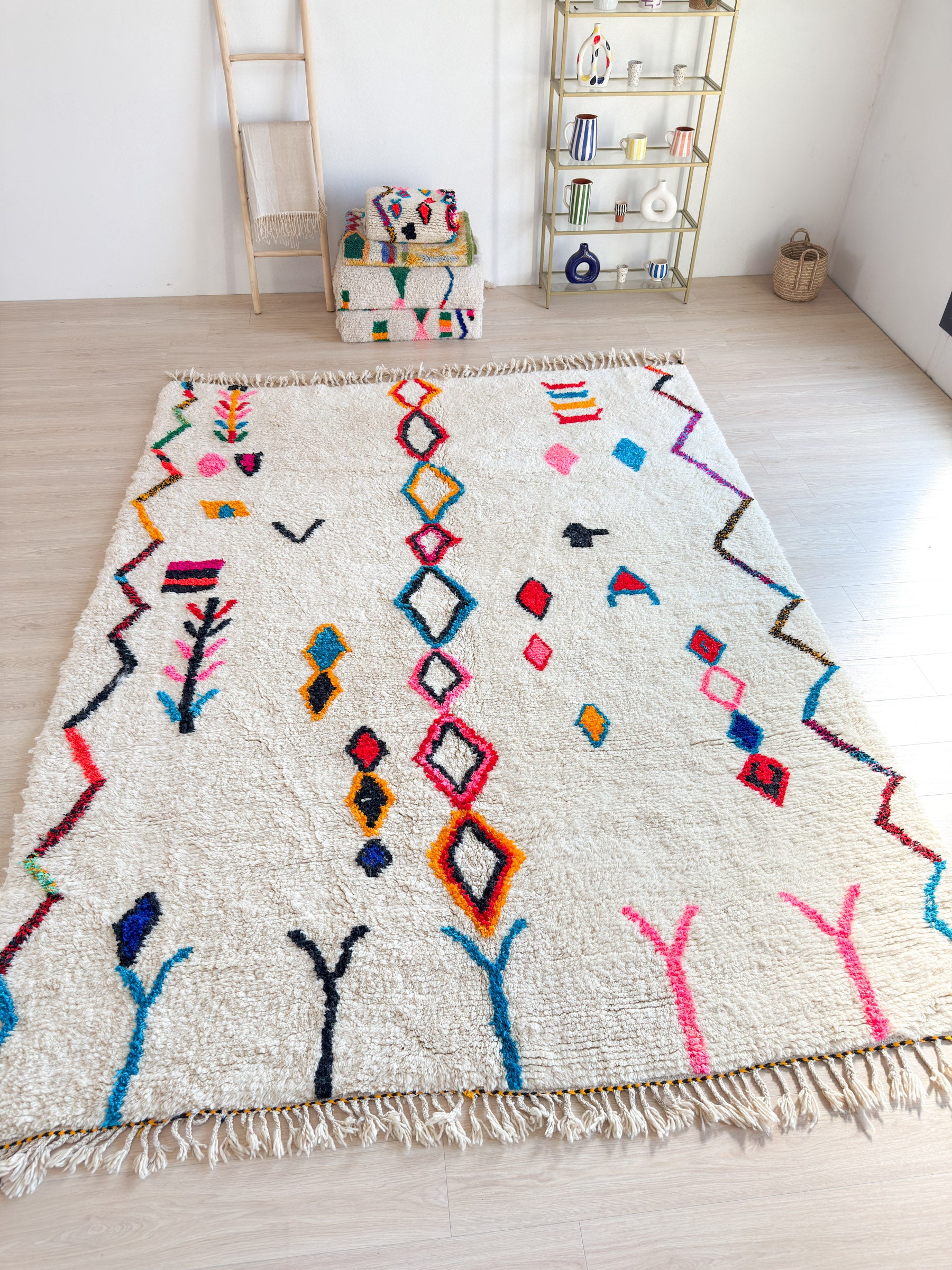 Colorful Berber rug 261 x 355 cm - no. 2342