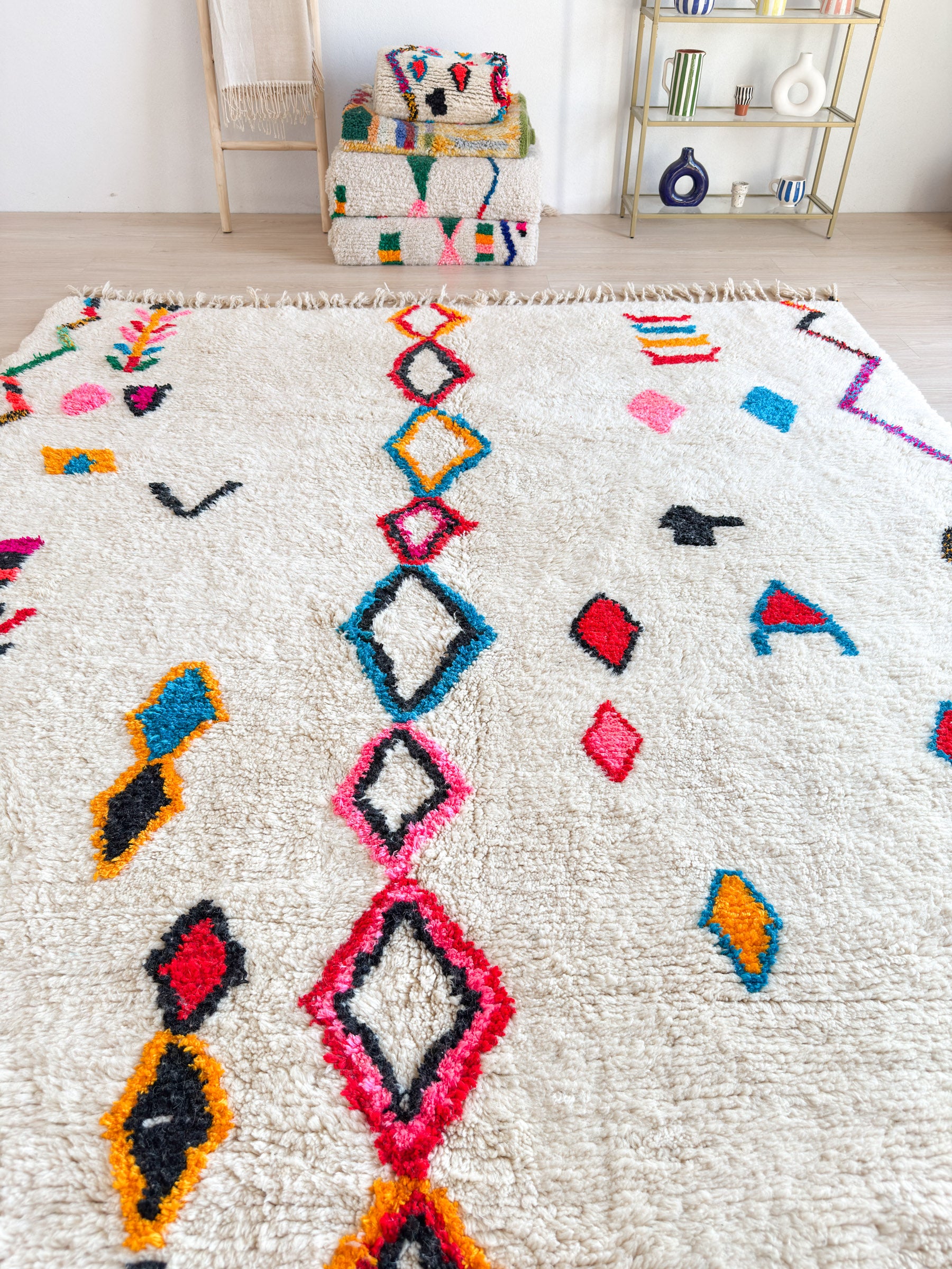 Colorful Berber rug 261 x 355 cm - no. 2342
