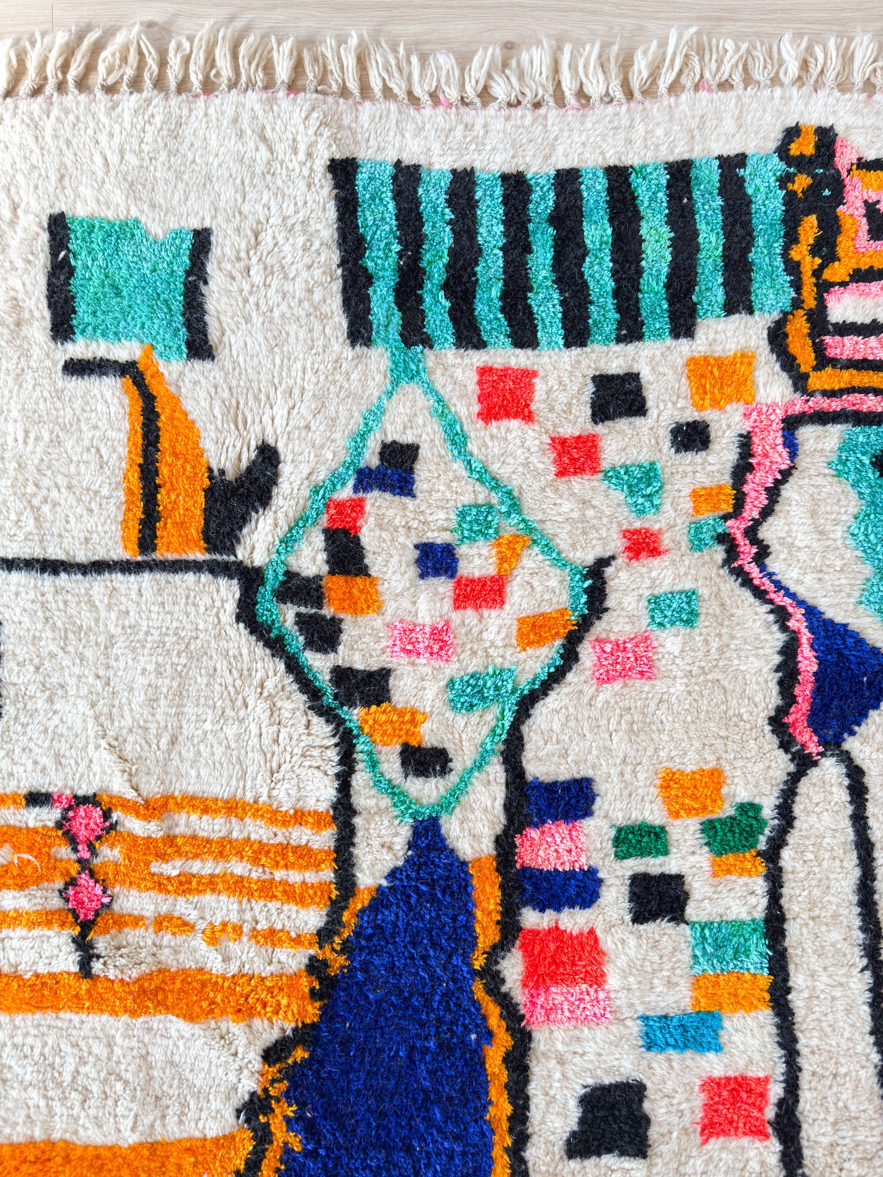 Bunter Berberteppich 218 x 311 cm - Nr. 2277