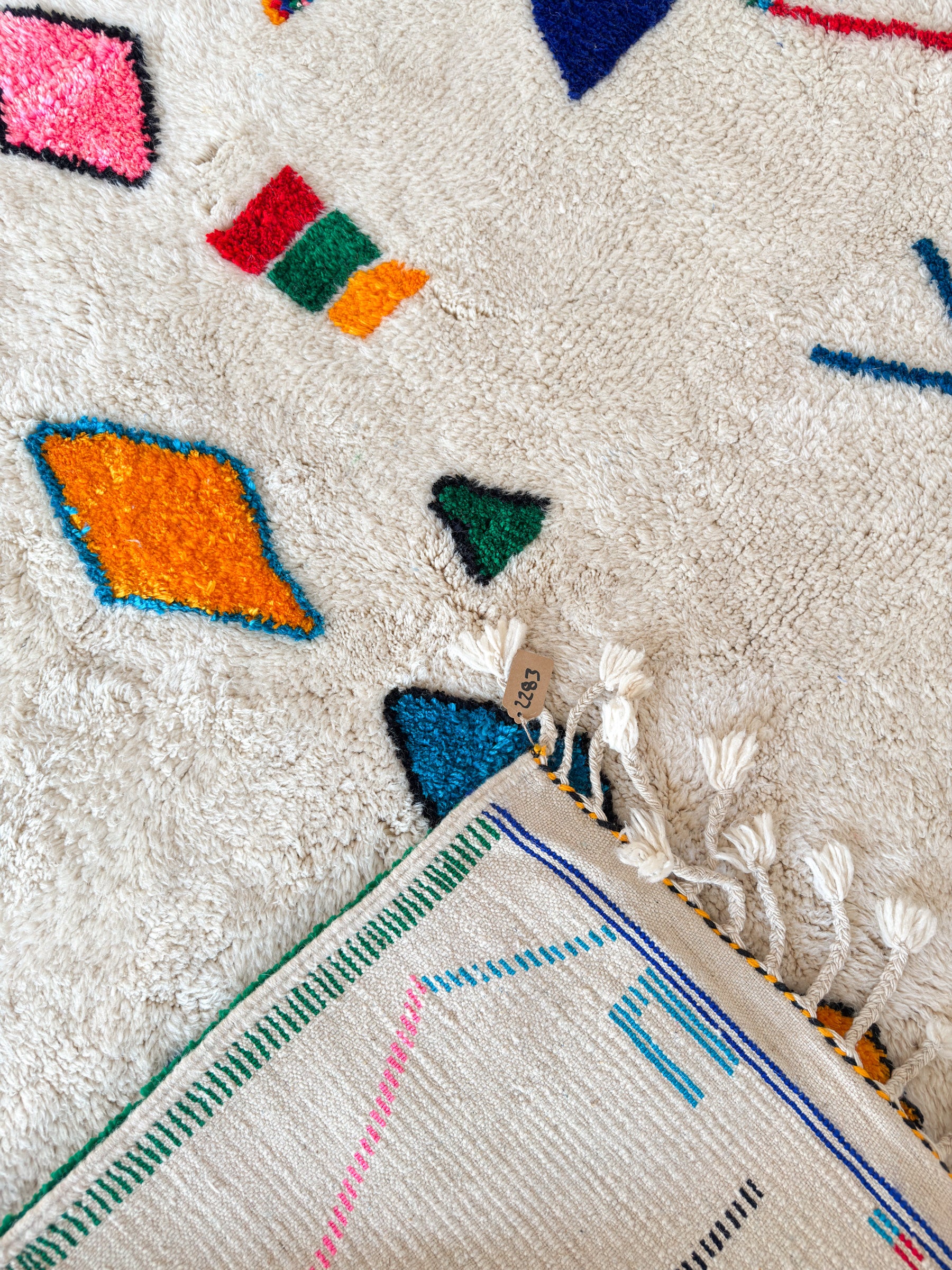 Bunter Berberteppich 194 x 331 cm - Nr. 2283