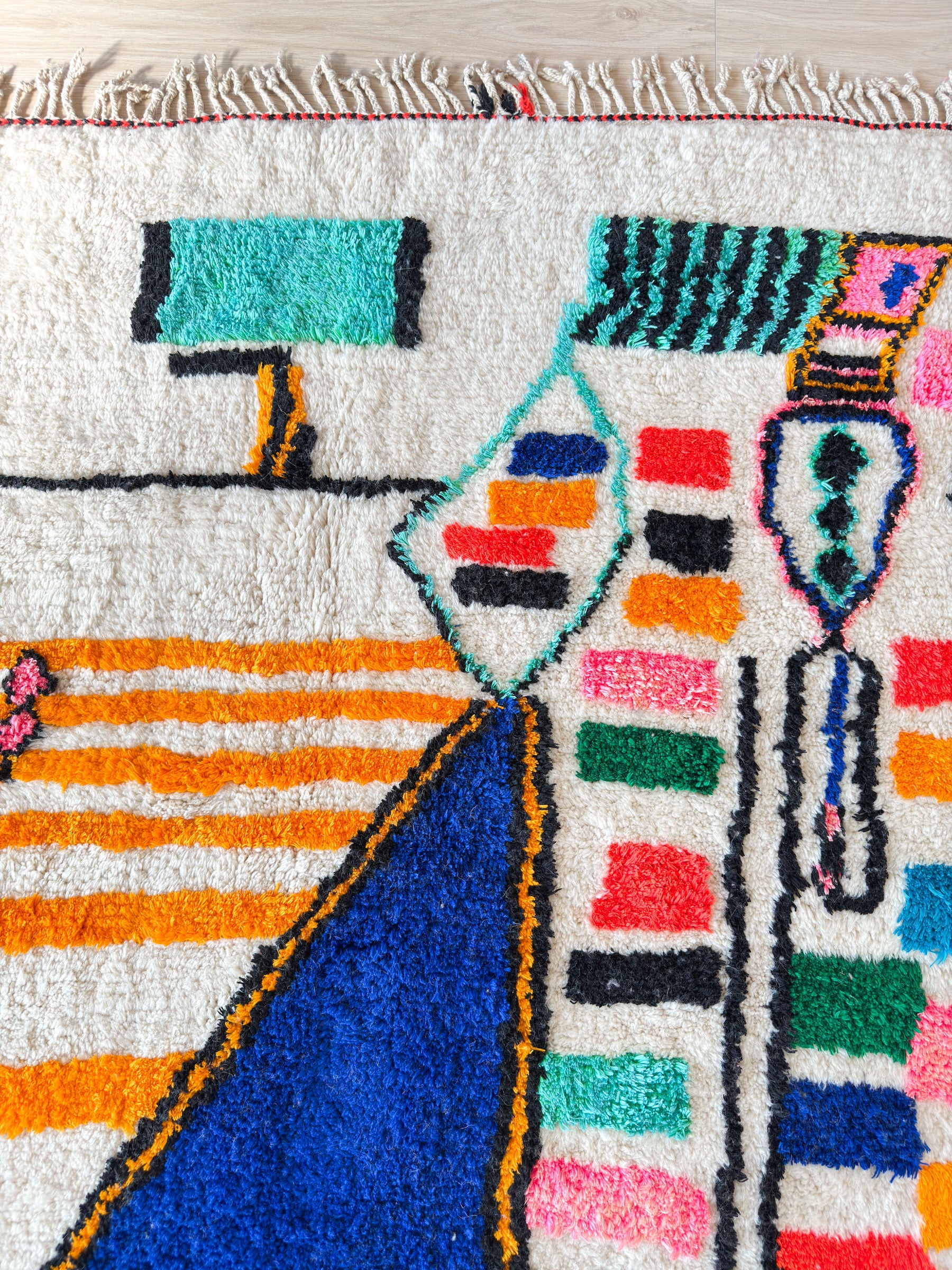 Bunter Berberteppich 213 x 331 cm - Nr. 2304