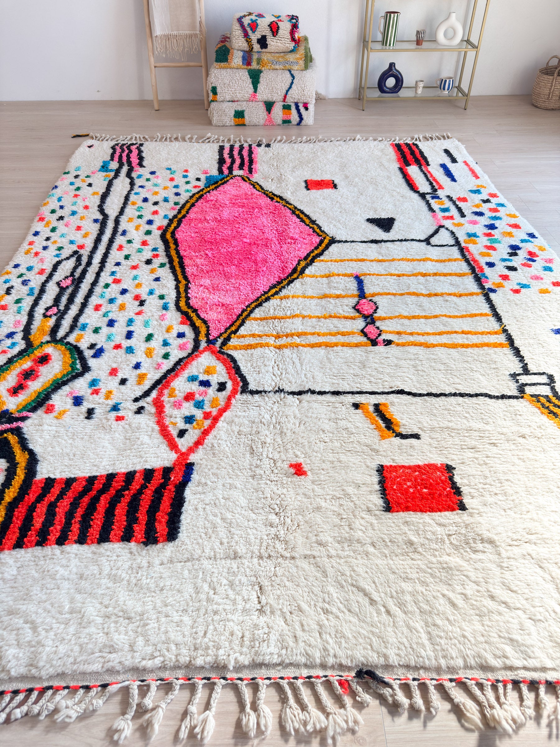 Bunter Berberteppich 258 x 356 cm - Nr. 2290