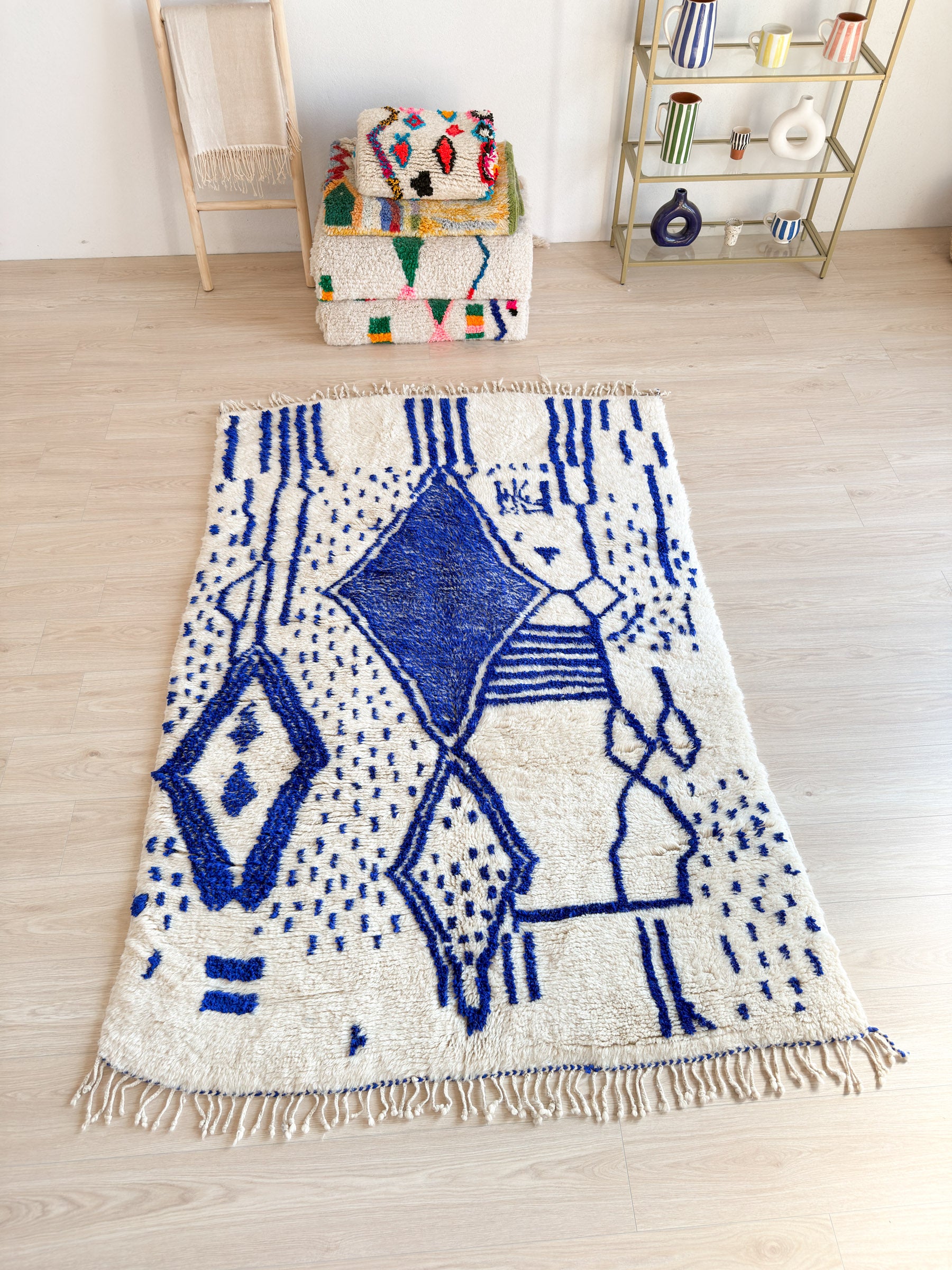 Bunter Berberteppich 149 x 235 cm - Nr. 2291