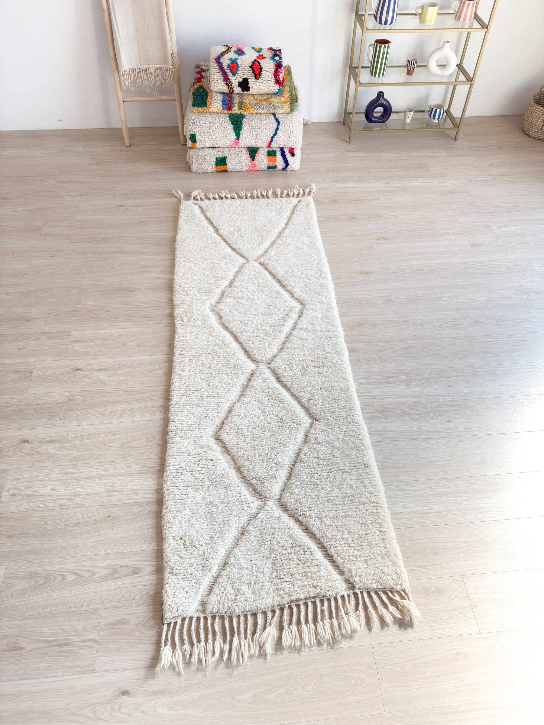 Beni Ouarain Runner Rug 86 x 263 cm - No. 2265