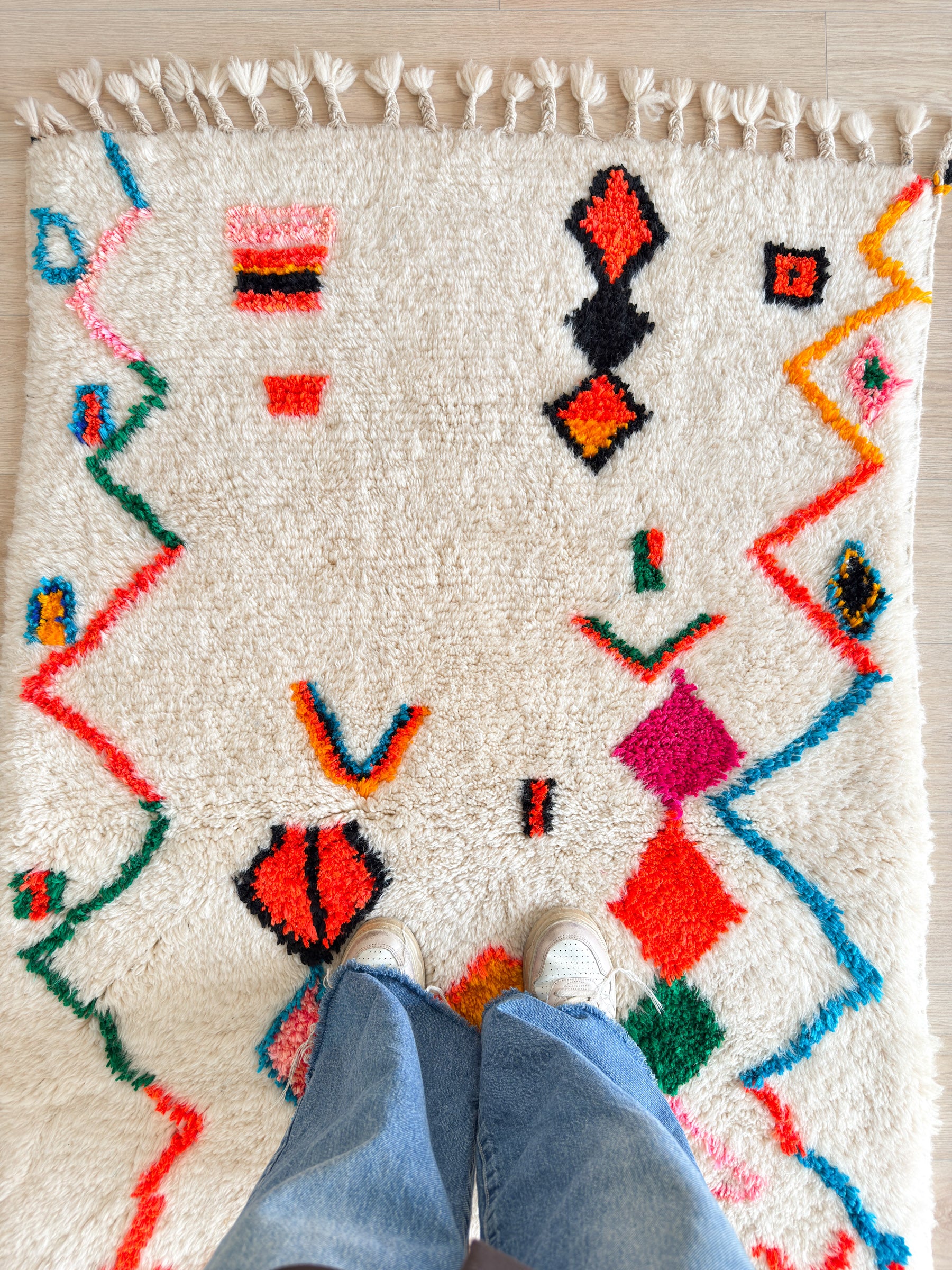 Bunter Berberteppich 105 x 184 cm - Nr. 2358