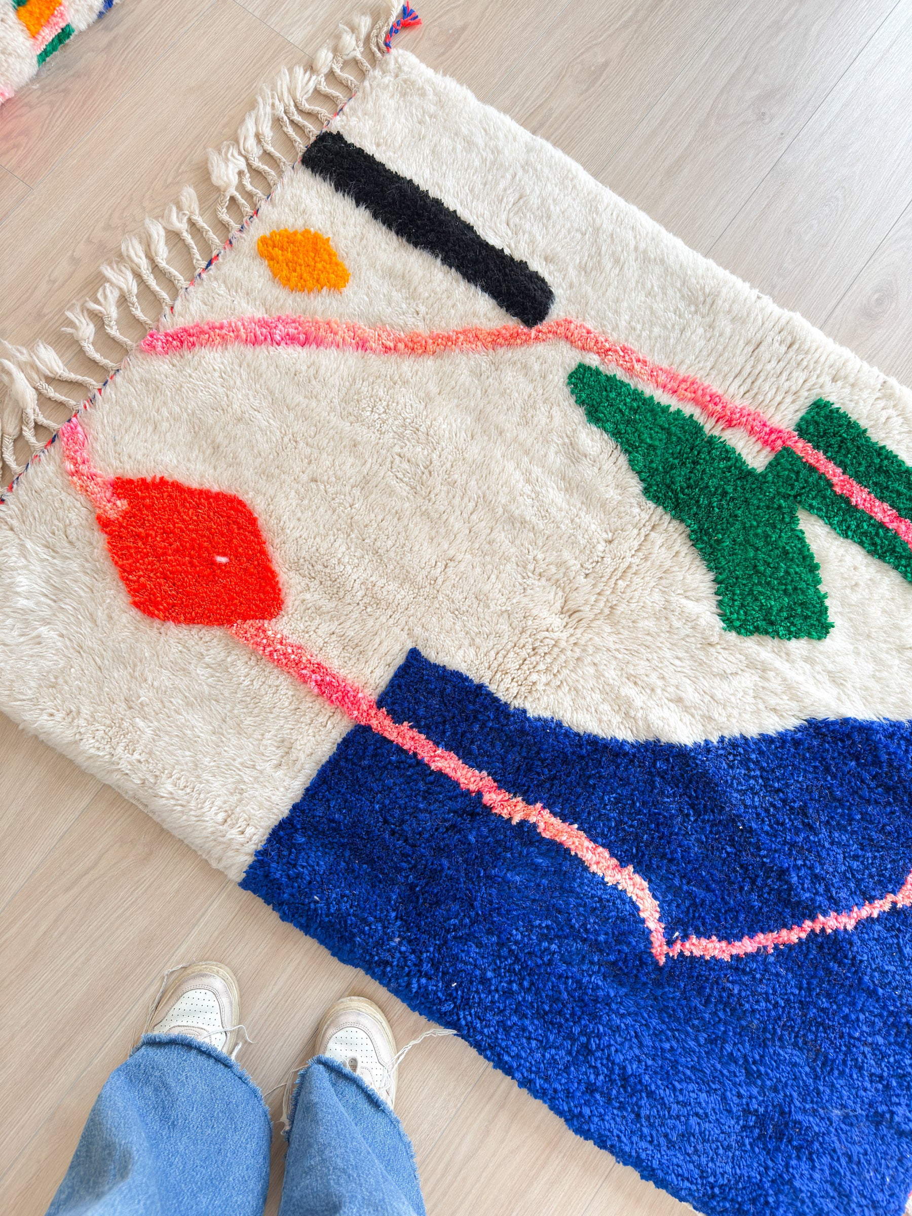 Bunter Berberteppich 103 x 155 cm - Nr. 2401