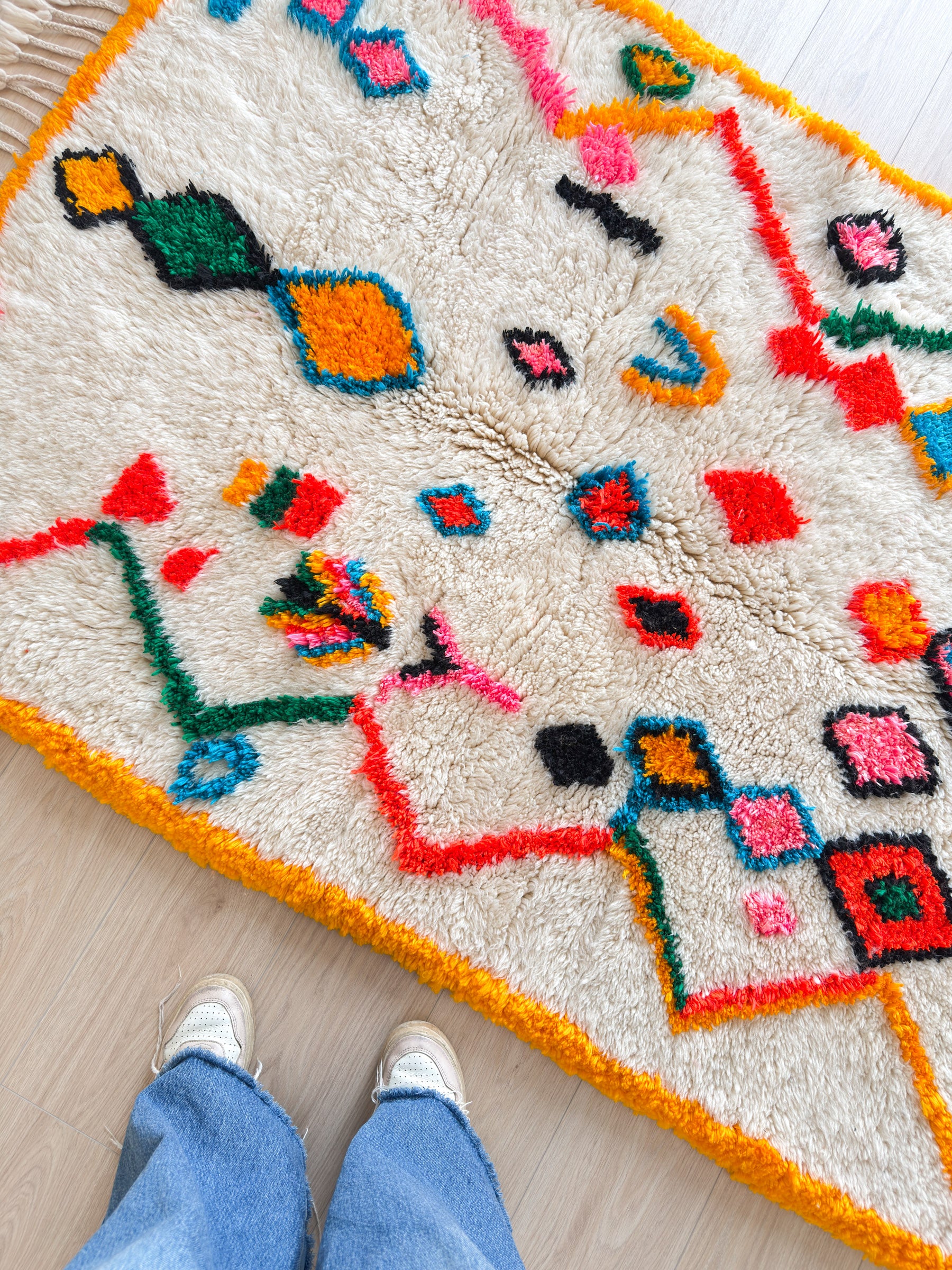 Bunter Berberteppich 125 x 206 cm - Nr. 2398