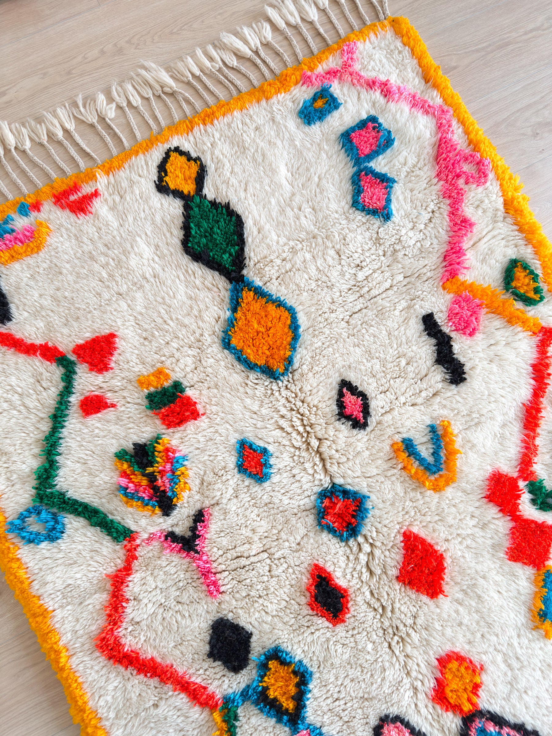 Bunter Berberteppich 125 x 206 cm - Nr. 2398