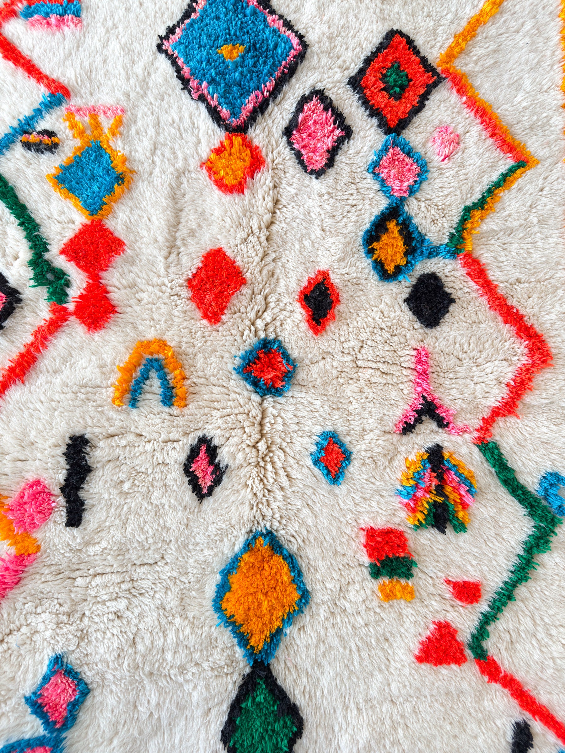 Bunter Berberteppich 125 x 206 cm - Nr. 2398