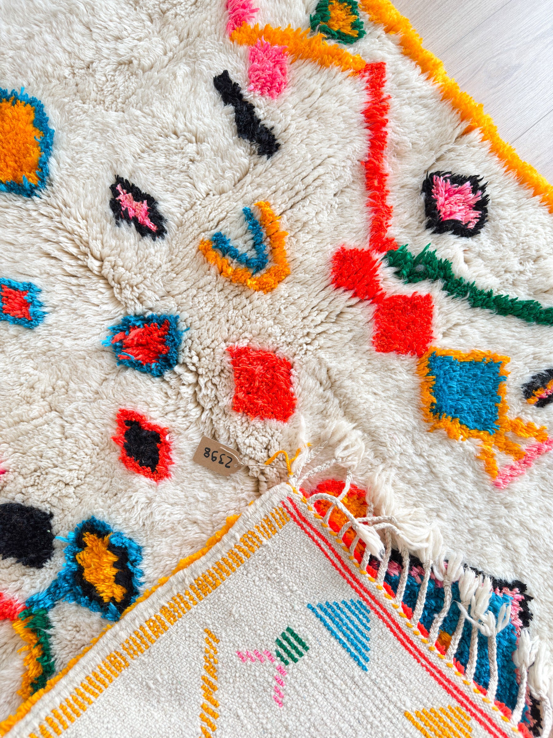 Bunter Berberteppich 125 x 206 cm - Nr. 2398