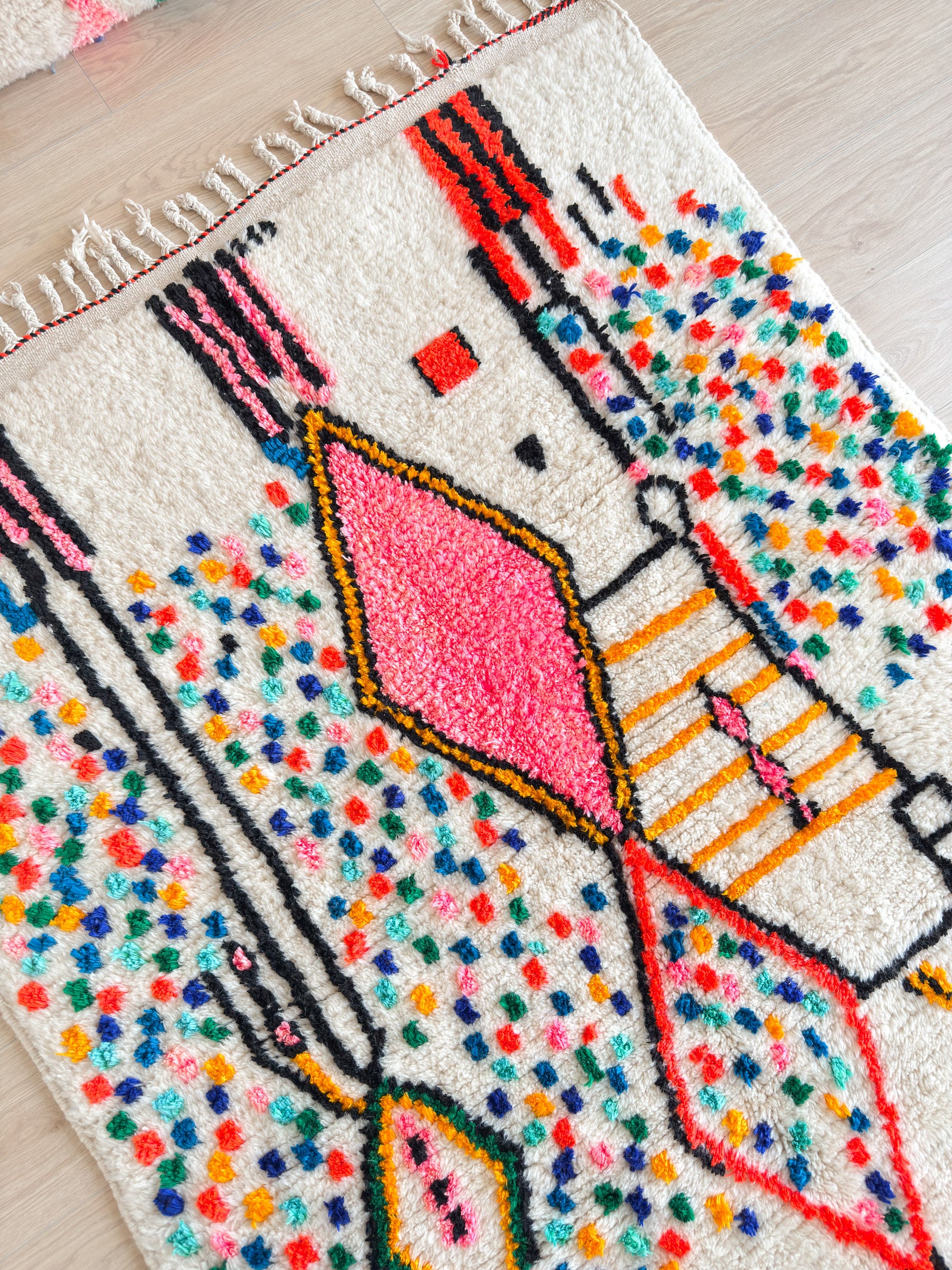 Bunter Berberteppich 137 x 218 cm - Nr. 2400