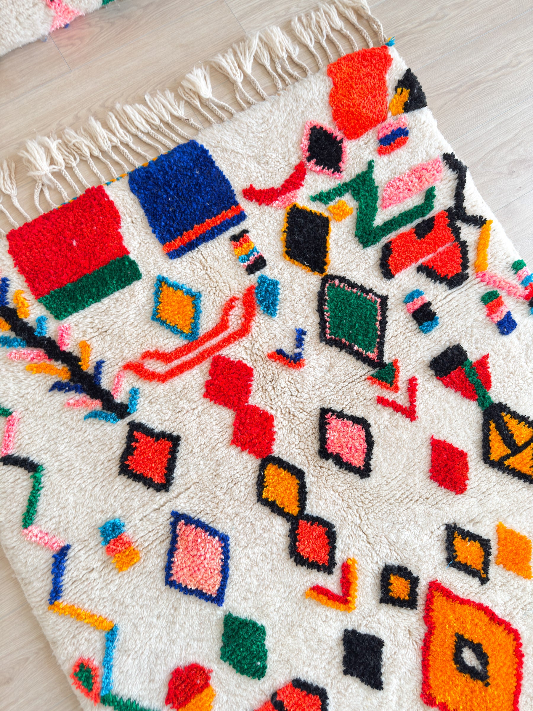 Bunter Berberteppich 123 x 210 cm - Nr. 2375