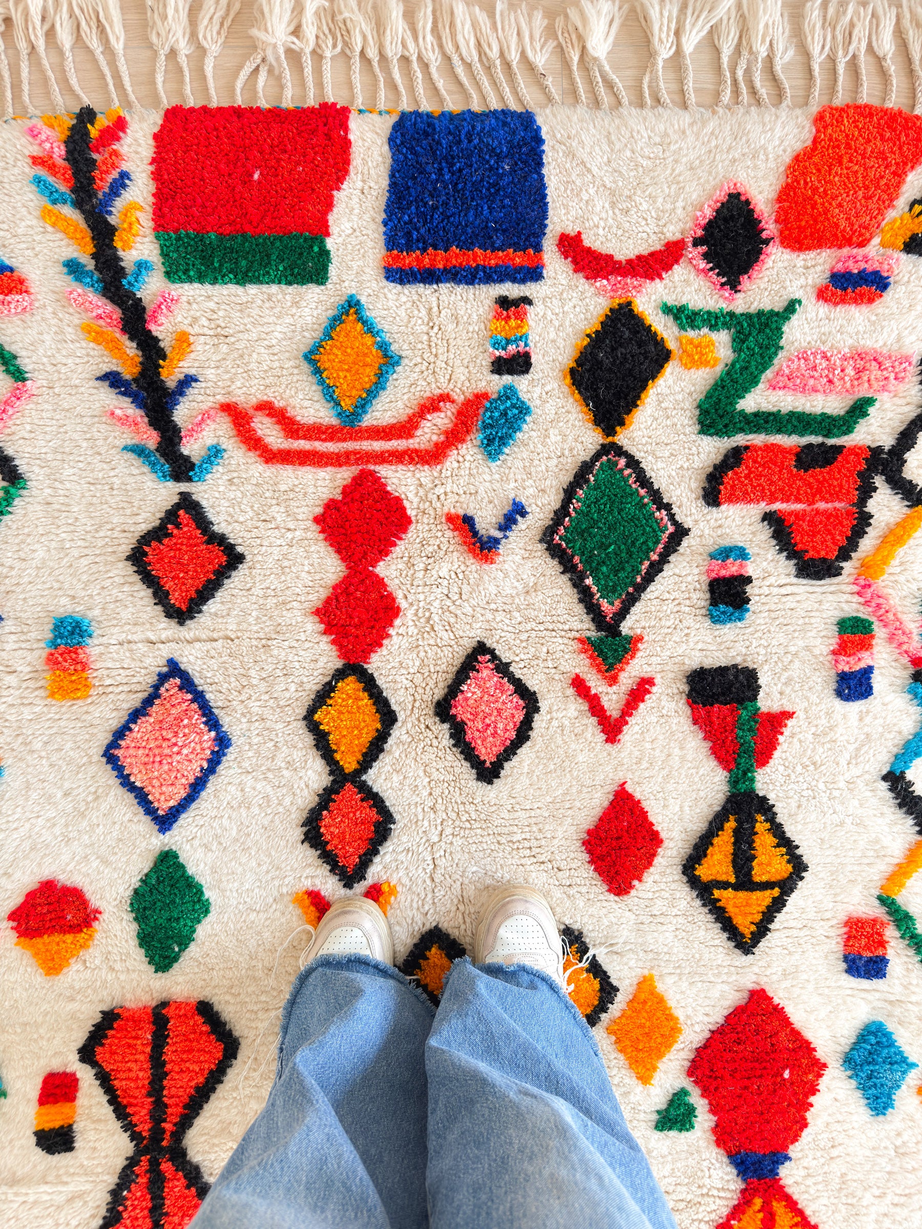 Tapis berbère coloré 123 x 210 cm - n°2375