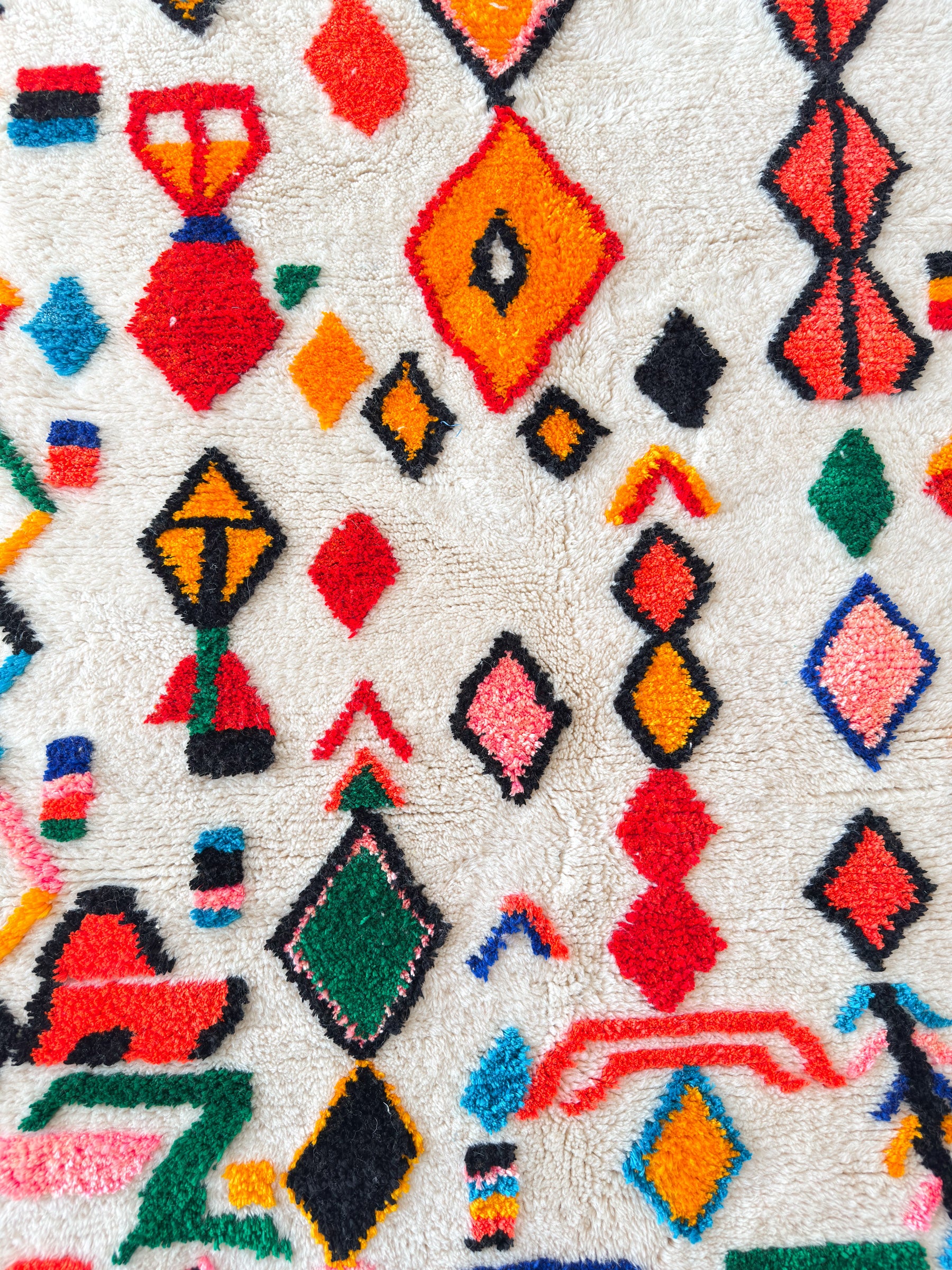 Bunter Berberteppich 123 x 210 cm - Nr. 2375