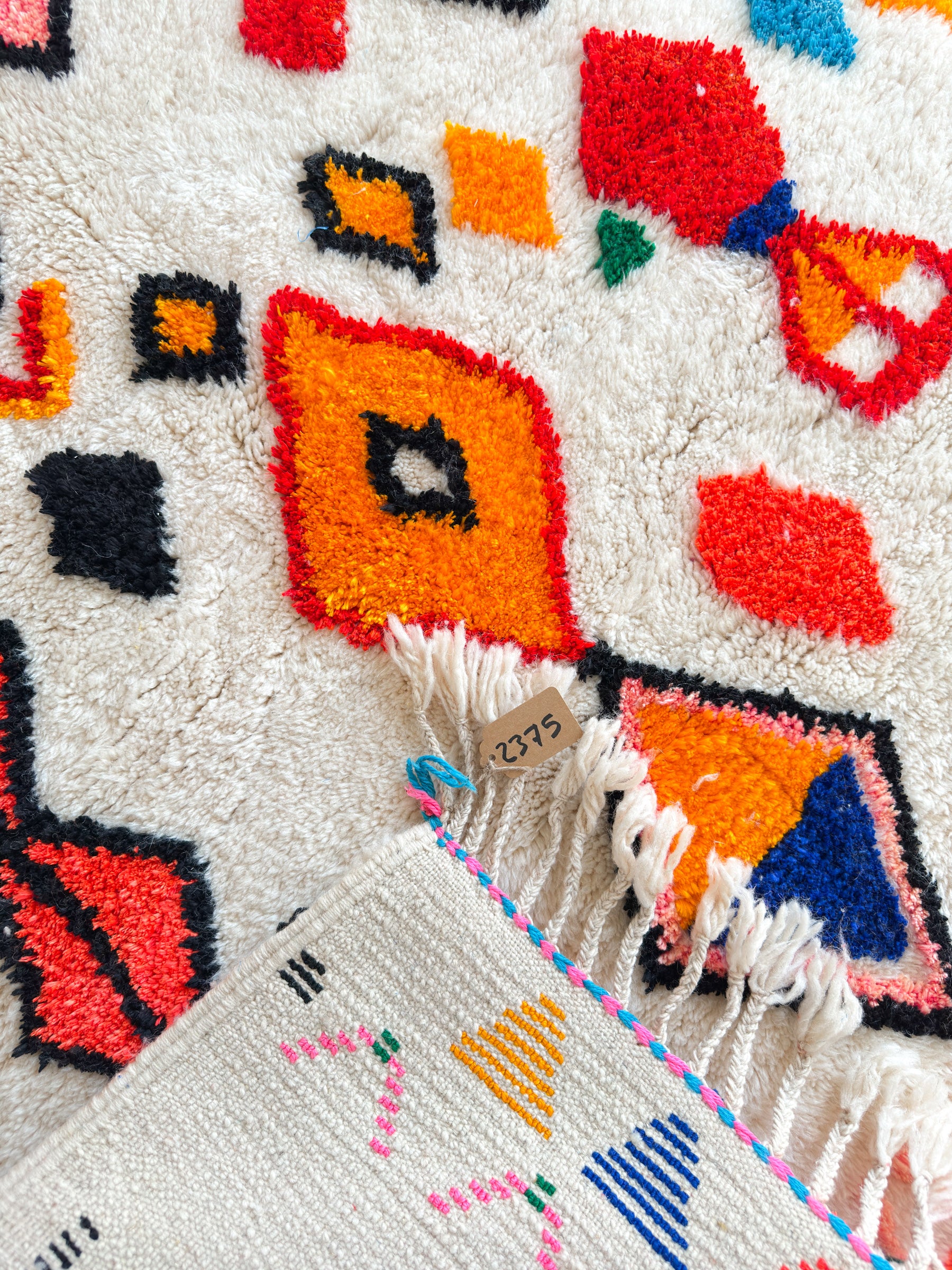 Bunter Berberteppich 123 x 210 cm - Nr. 2375