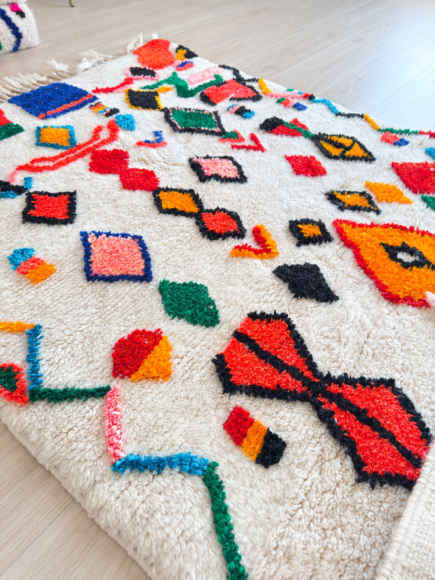 Bunter Berberteppich 123 x 210 cm - Nr. 2375