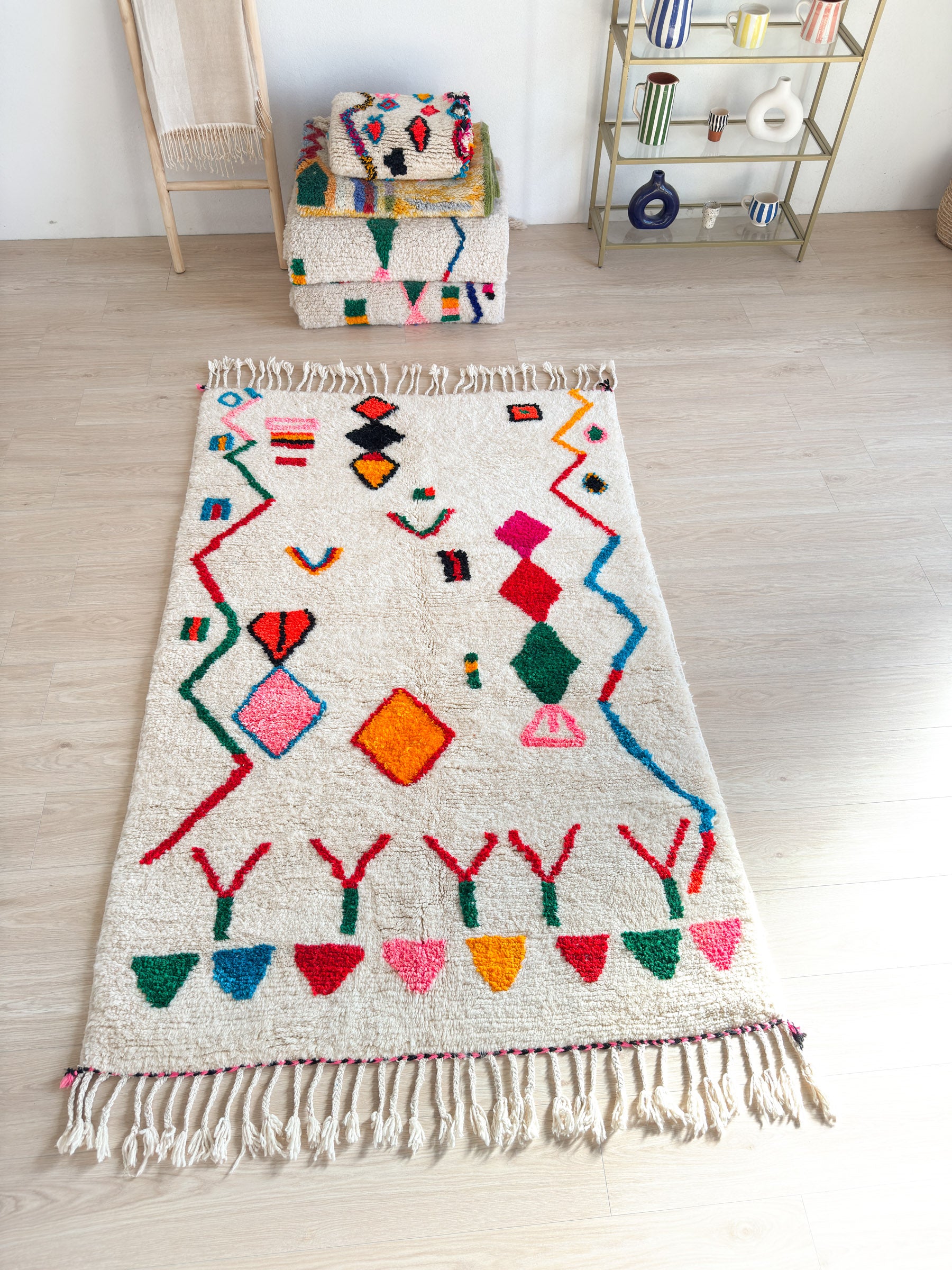 Colorful Berber rug 141 x 231 cm - No. 2359