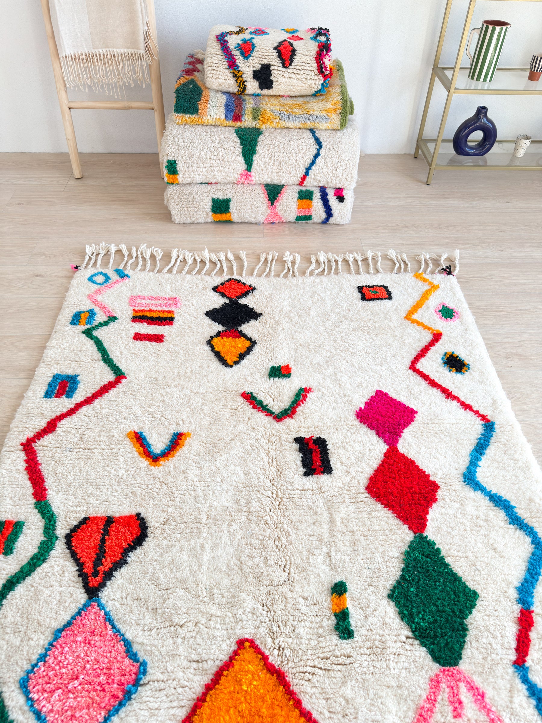 Colorful Berber rug 141 x 231 cm - No. 2359