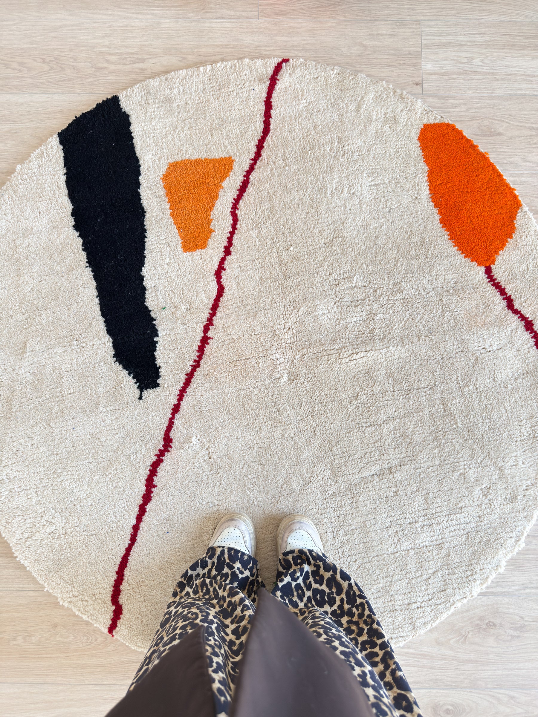 Tapis rond berbère coloré 140 cm - n°2