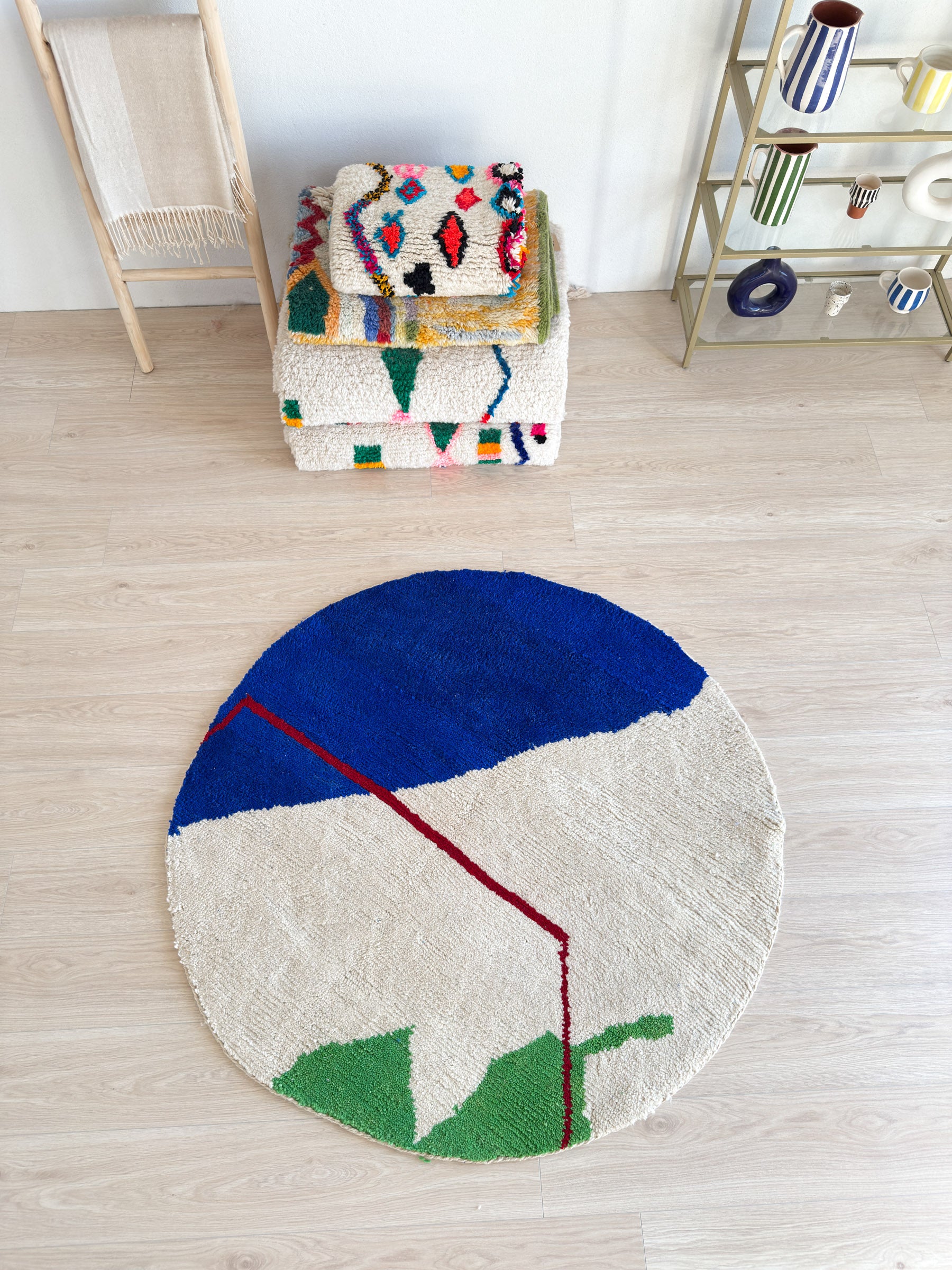Tapis rond berbère coloré 138 cm - n°3