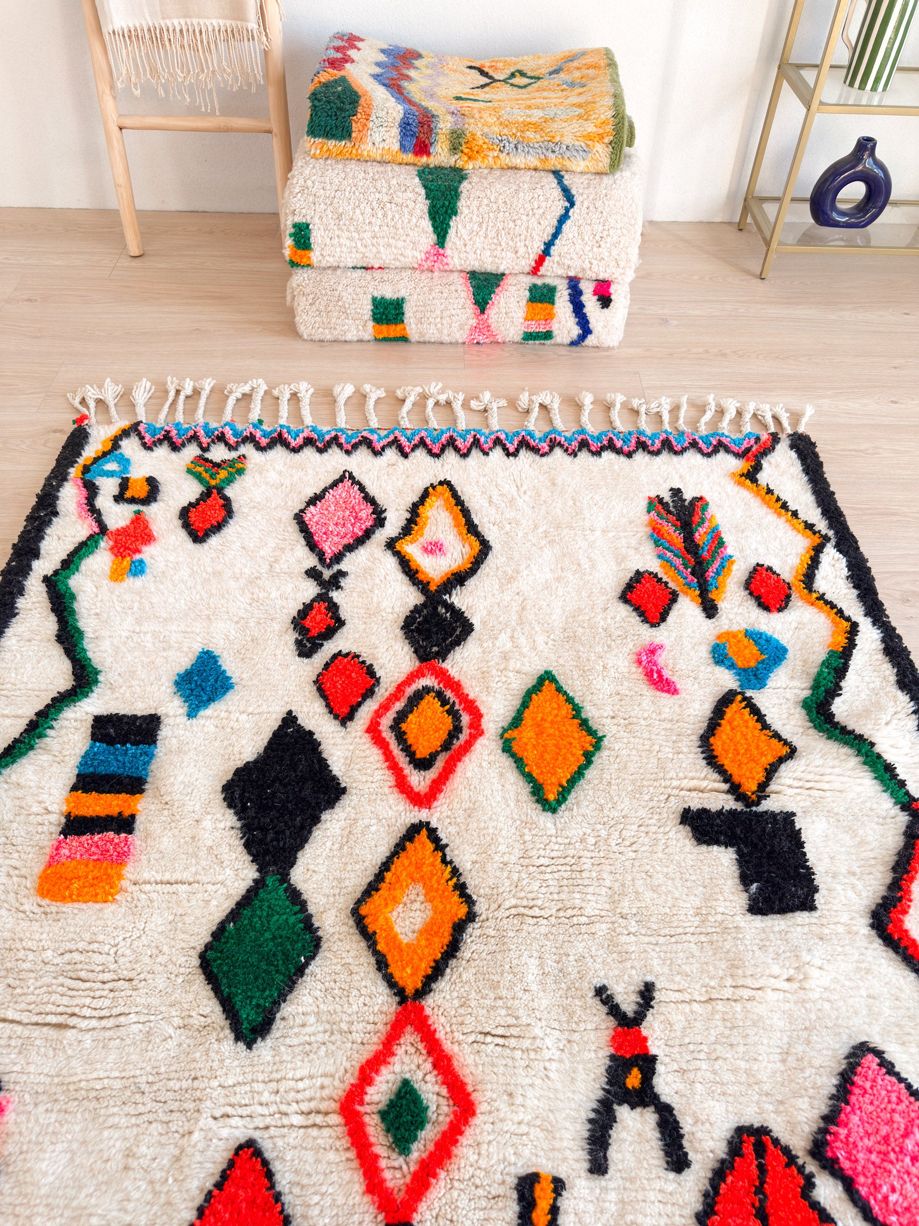 Tapis berbère coloré 147 x 223 cm - n°2417