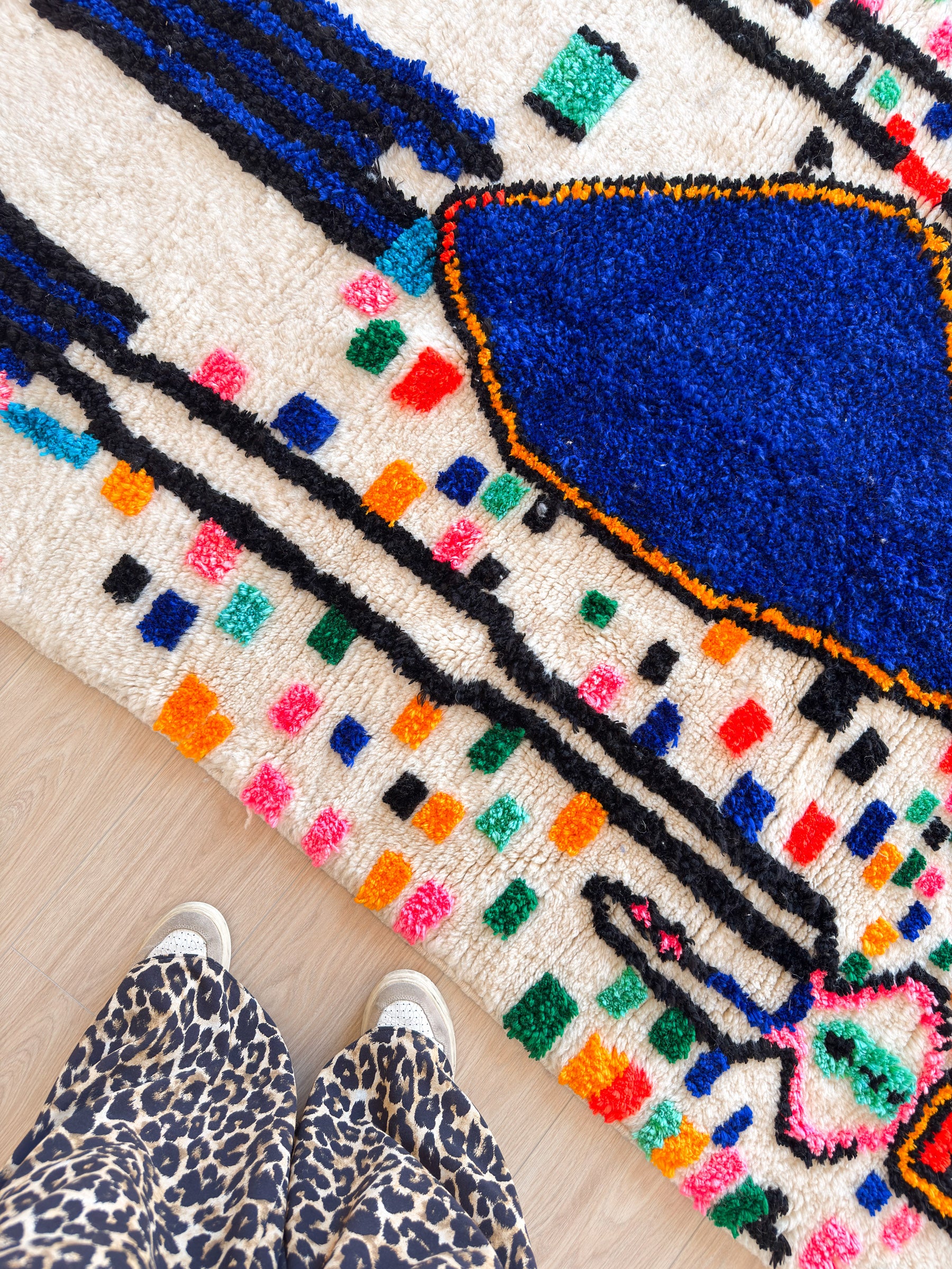 Tapis berbère coloré 142 x 219 cm - n°2423