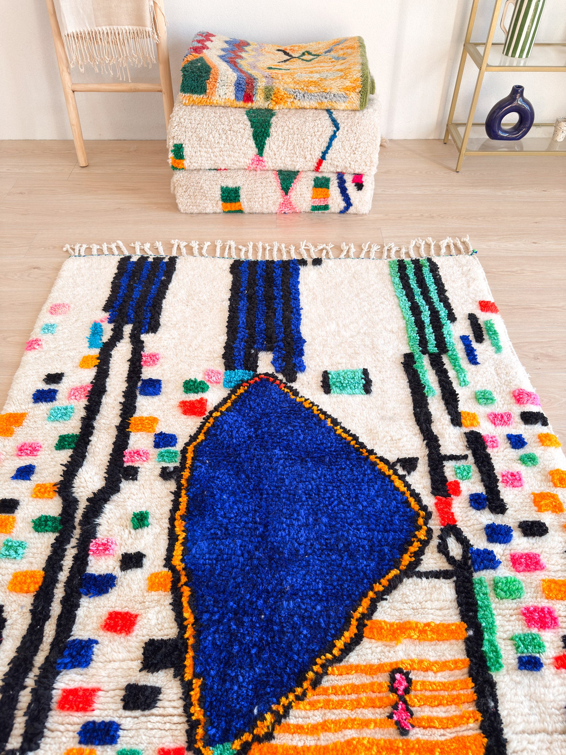 Tapis berbère coloré 142 x 219 cm - n°2423