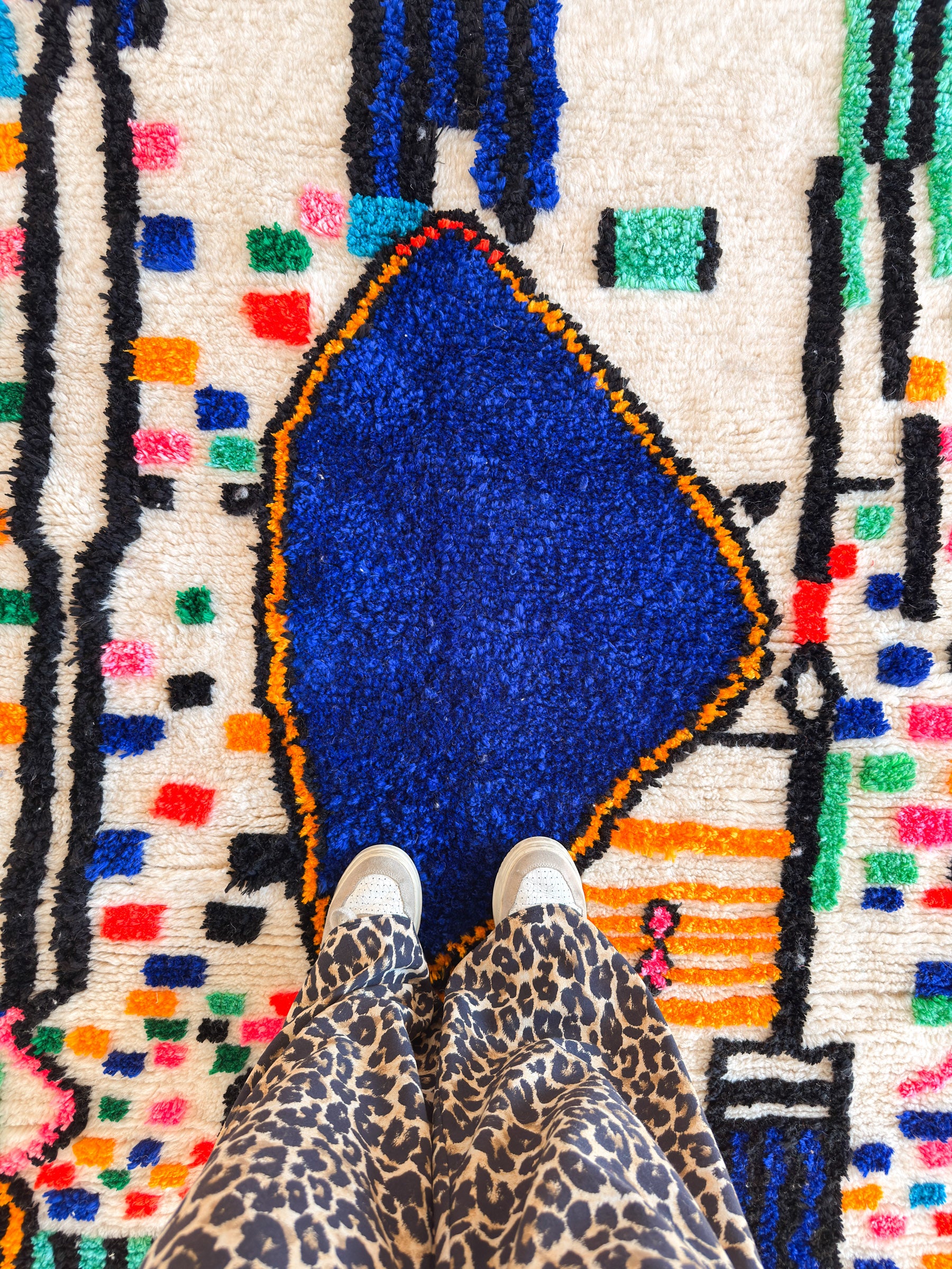 Tapis berbère coloré 142 x 219 cm - n°2423