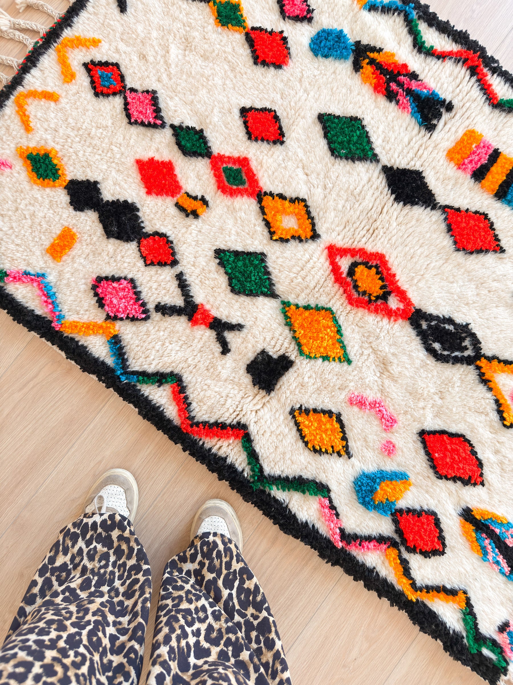 Tapis berbère coloré 104 x 170 cm - n°2444