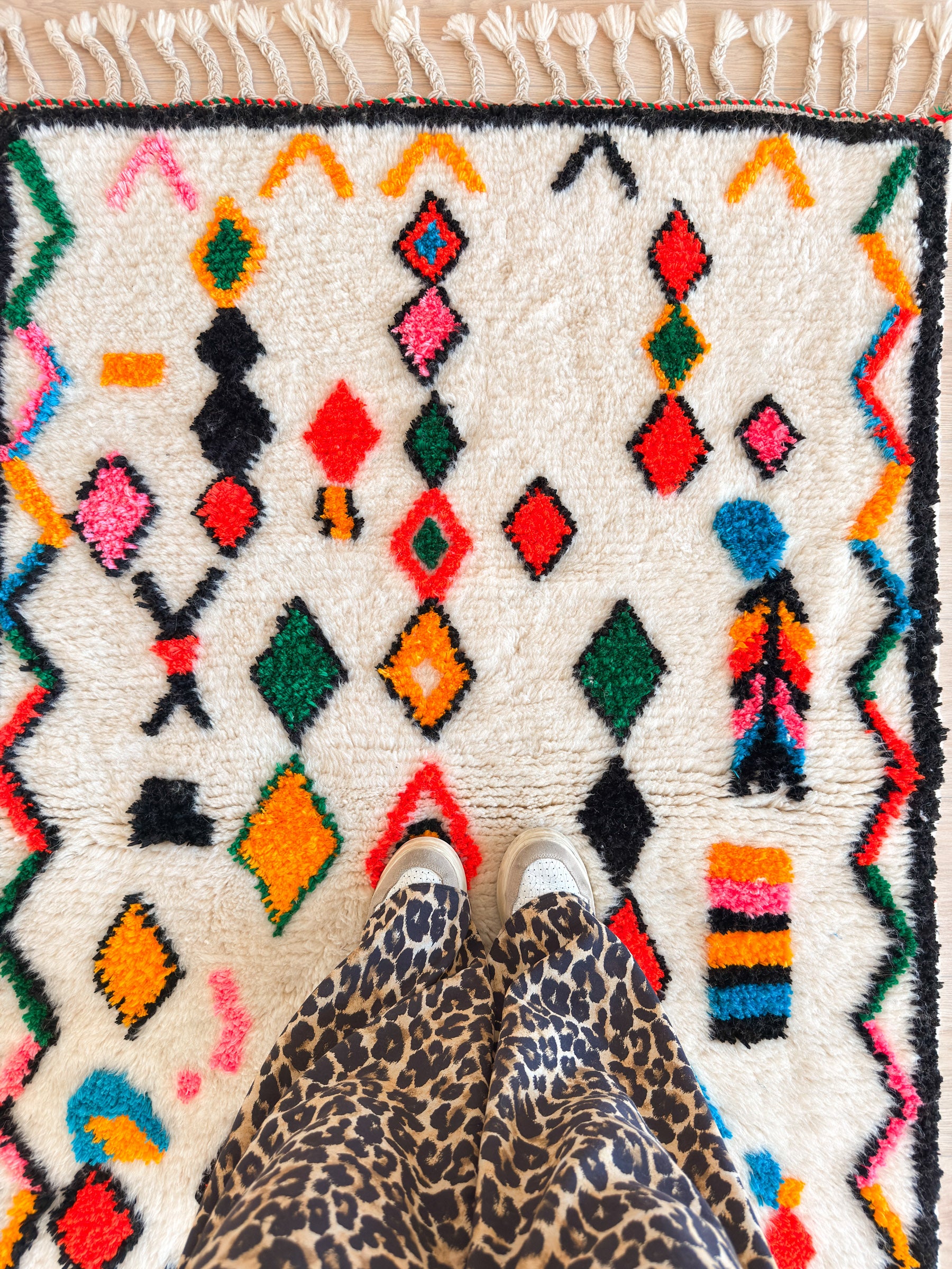 Tapis berbère coloré 104 x 170 cm - n°2444