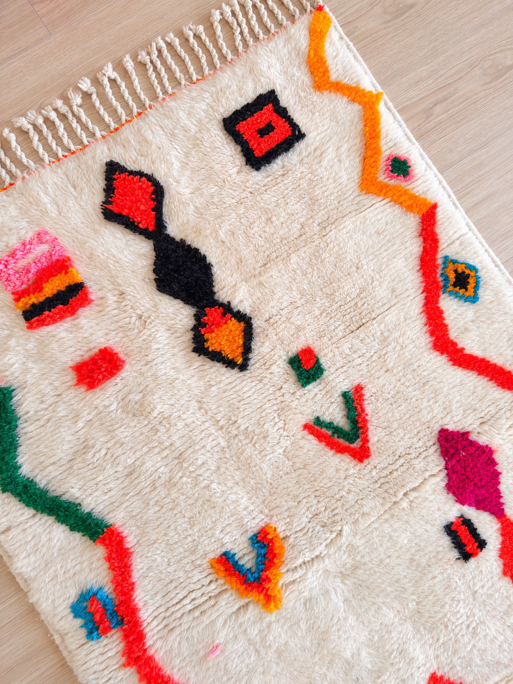 Tapis berbère coloré 96 x 176 cm - n°2456