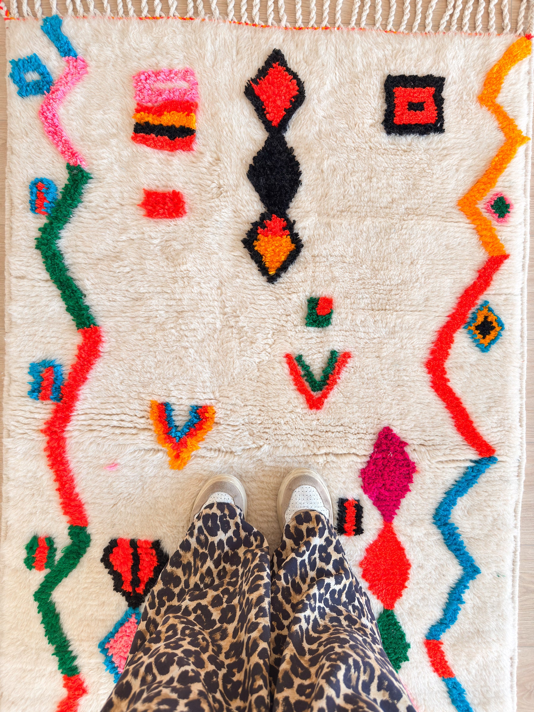 Tapis berbère coloré 96 x 176 cm - n°2456