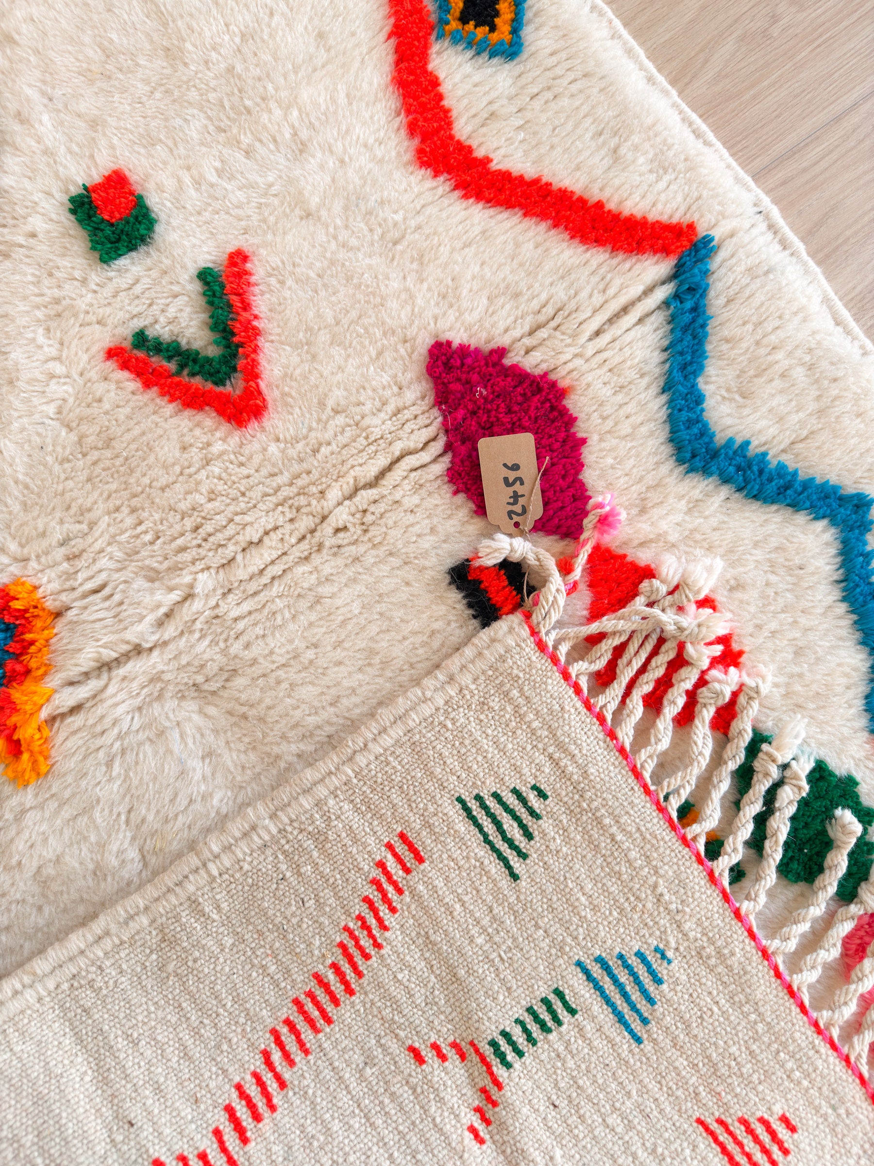 Tapis berbère coloré 96 x 176 cm - n°2456