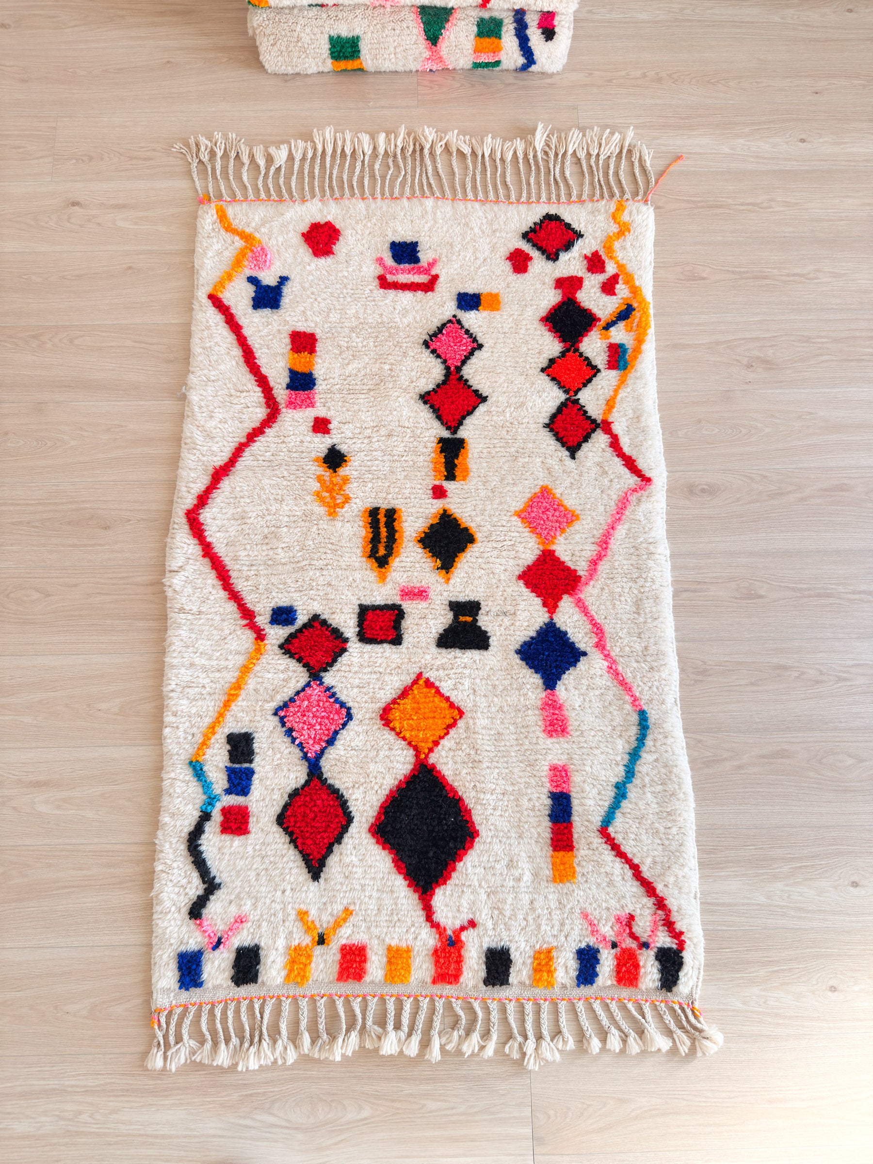 Tapis berbère coloré 110 x 199 cm - n°2462