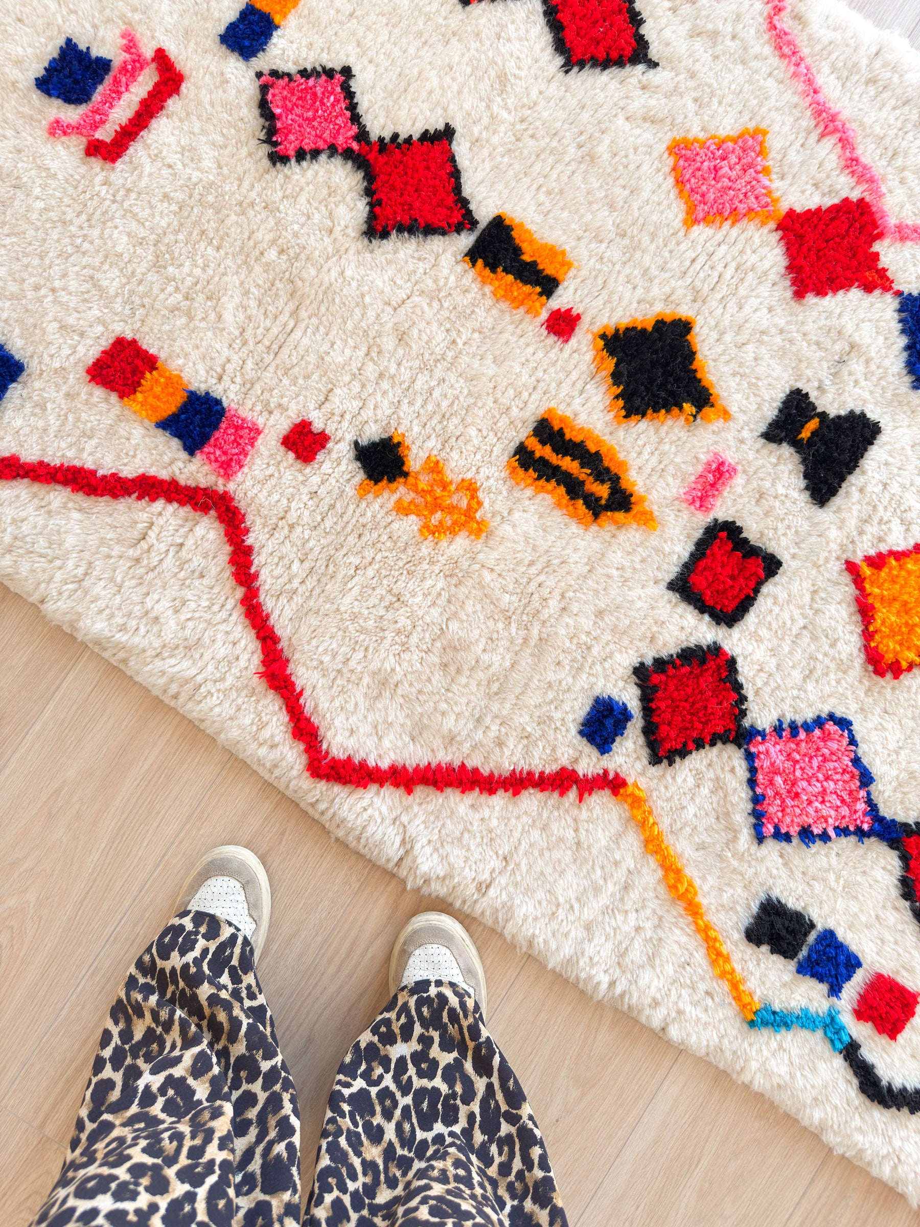 Tapis berbère coloré 110 x 199 cm - n°2462