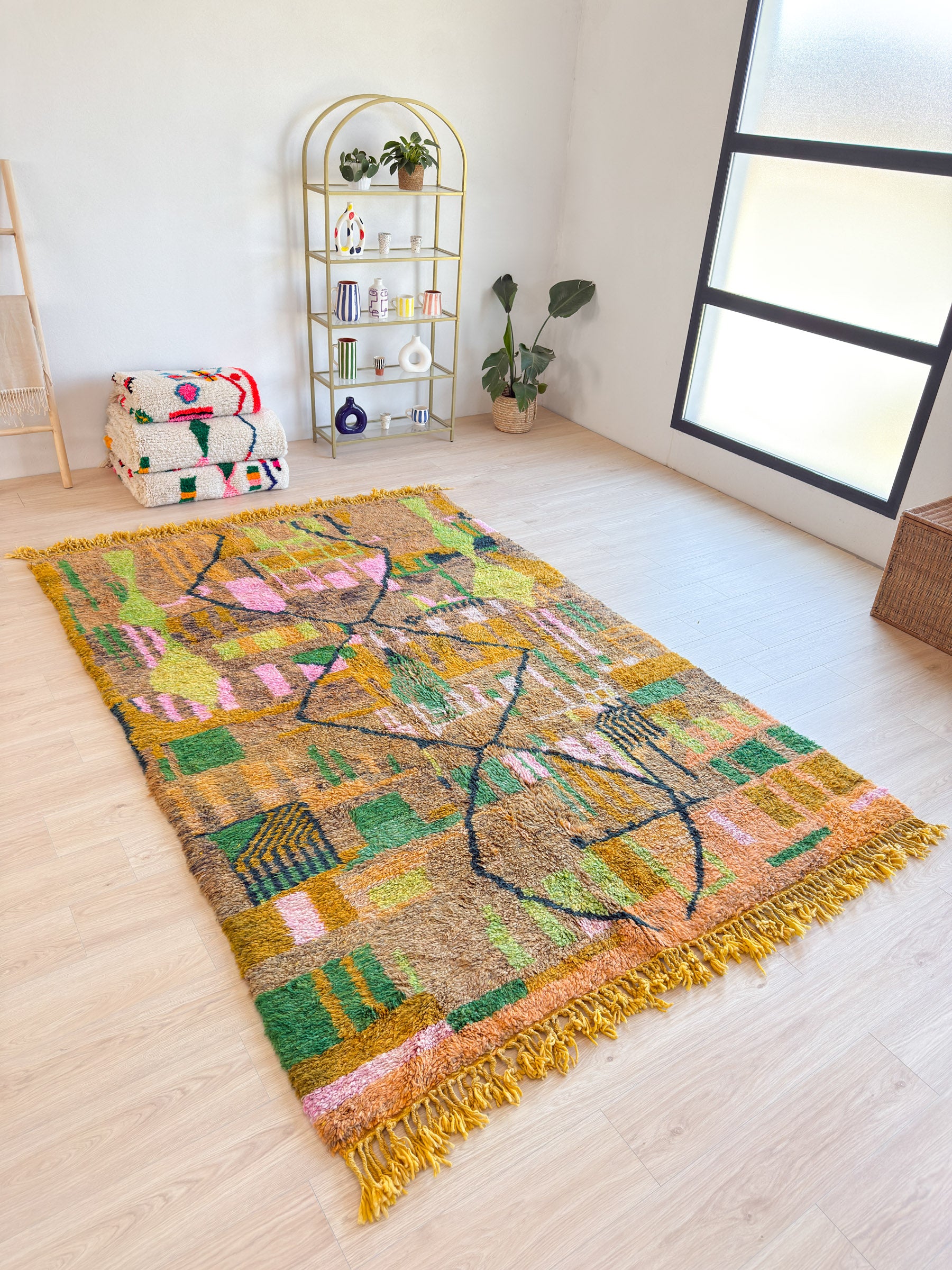 Colorful Berber rug 202 x 321 cm - no. 2097