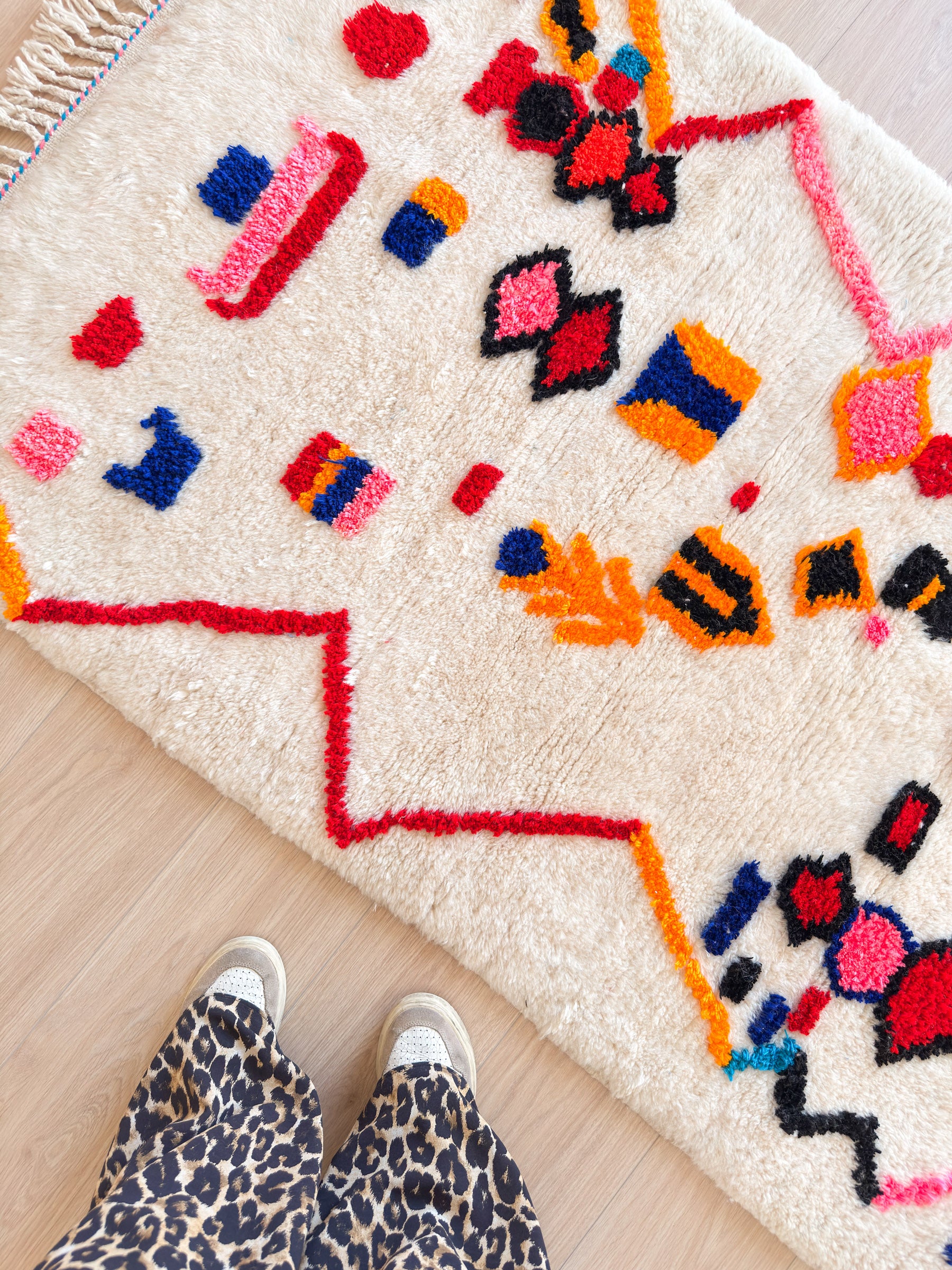 Tapis berbère coloré 100 x 169 cm - n°2465