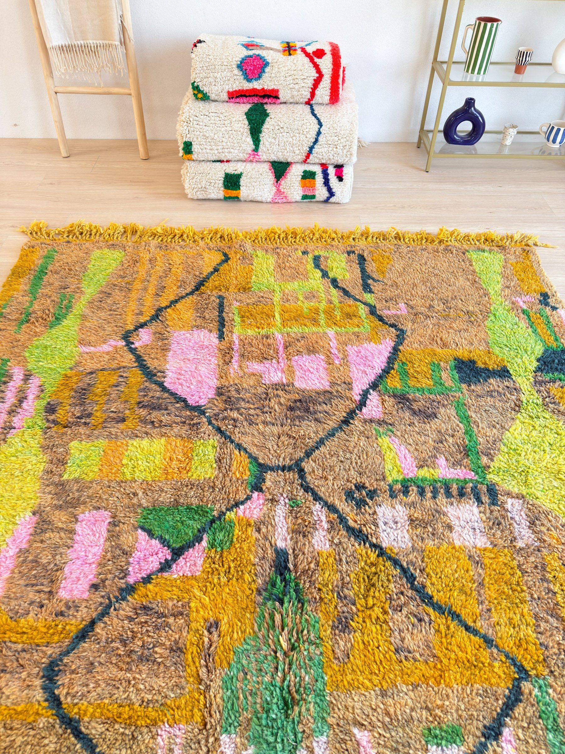 Colorful Berber rug 202 x 321 cm - no. 2097