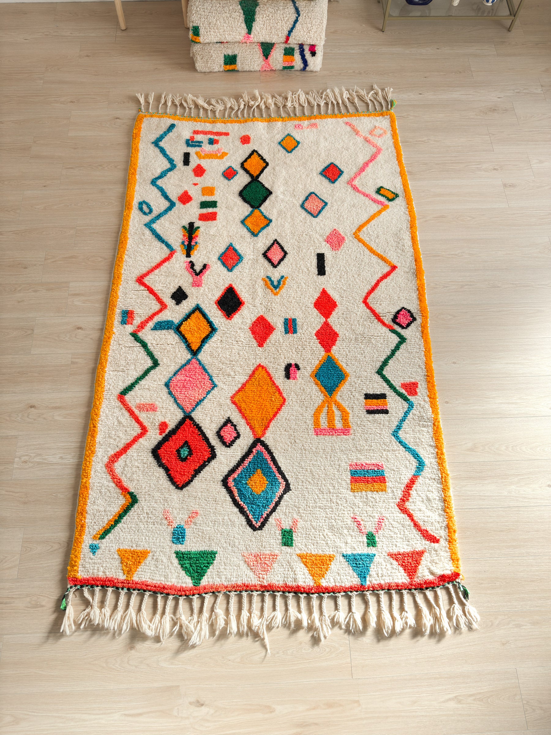Tapis berbère coloré 153 x 274 cm - n°2371