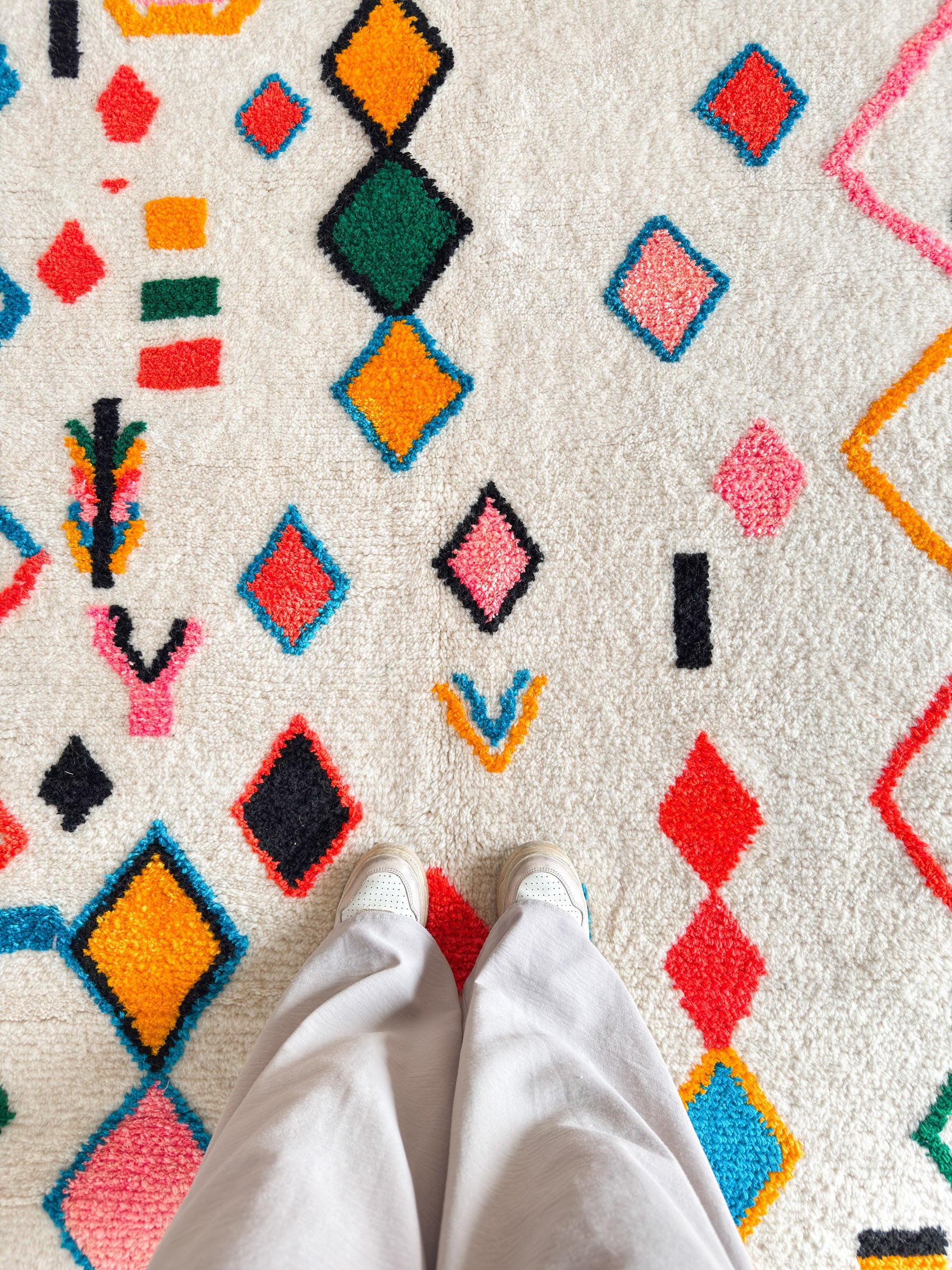 Tapis berbère coloré 153 x 274 cm - n°2371