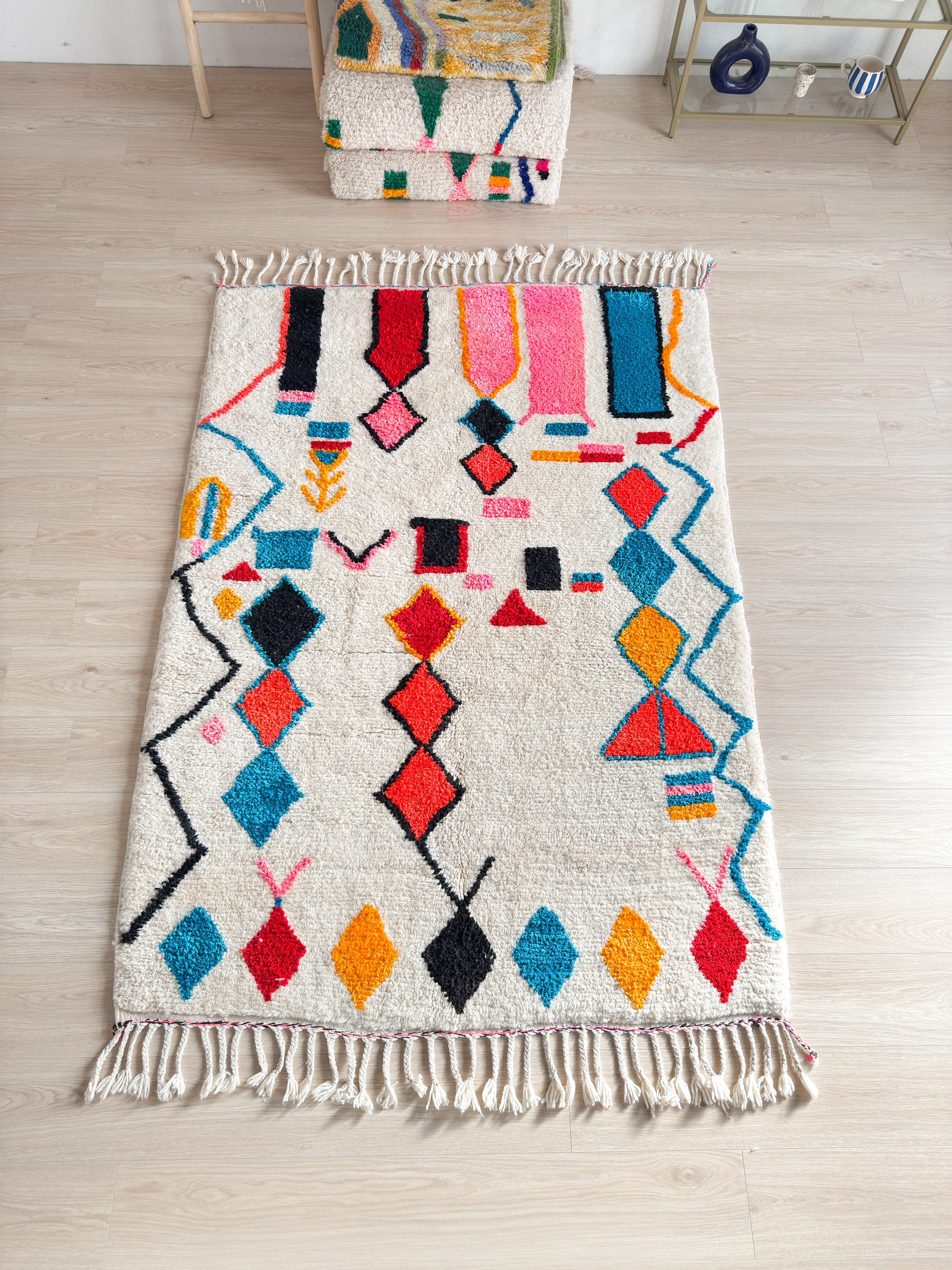 Bunter Berberteppich 155 x 238 cm - Nr. 2347