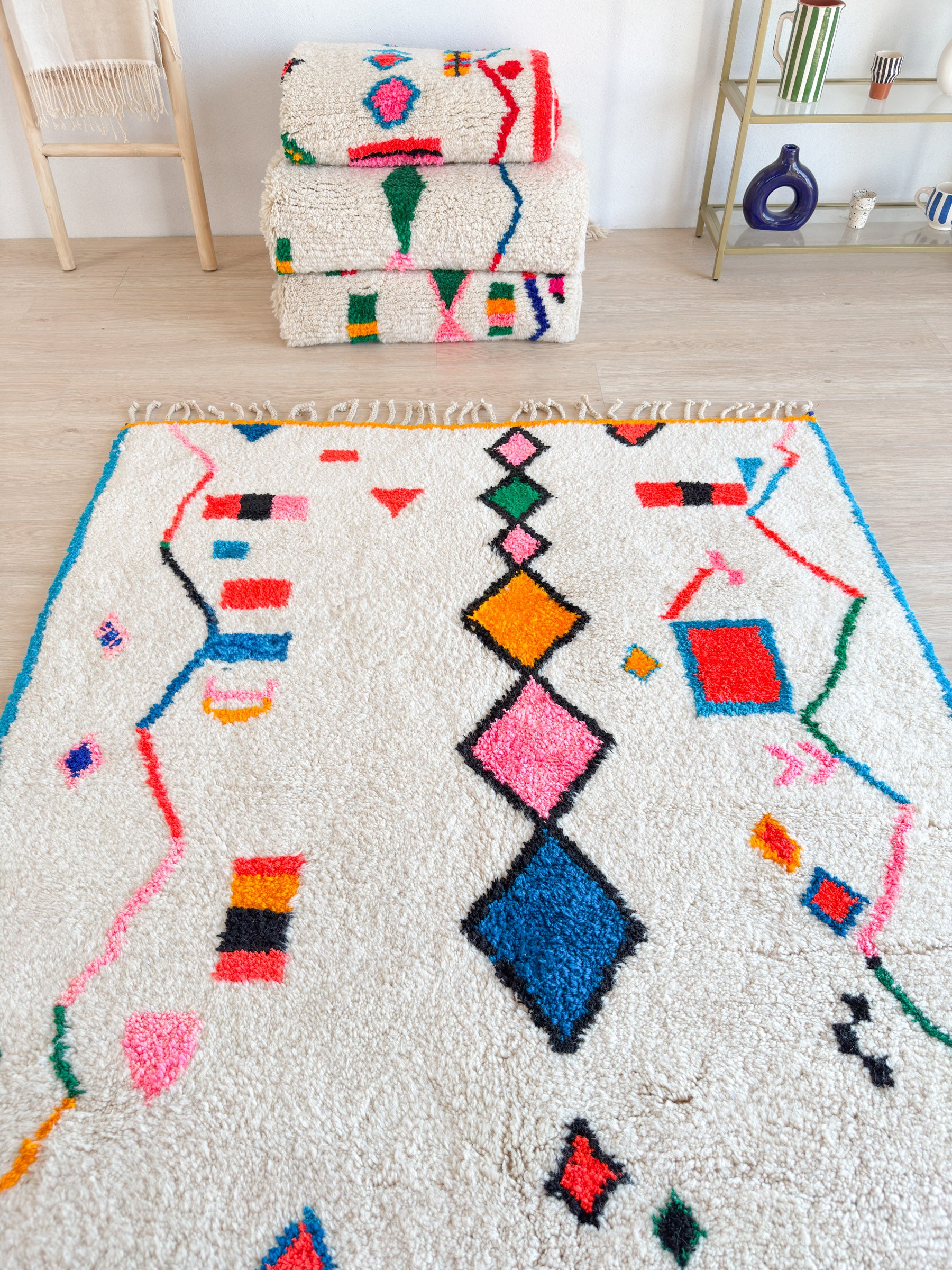 Tapis berbère coloré 155 x 269 cm - n°1956