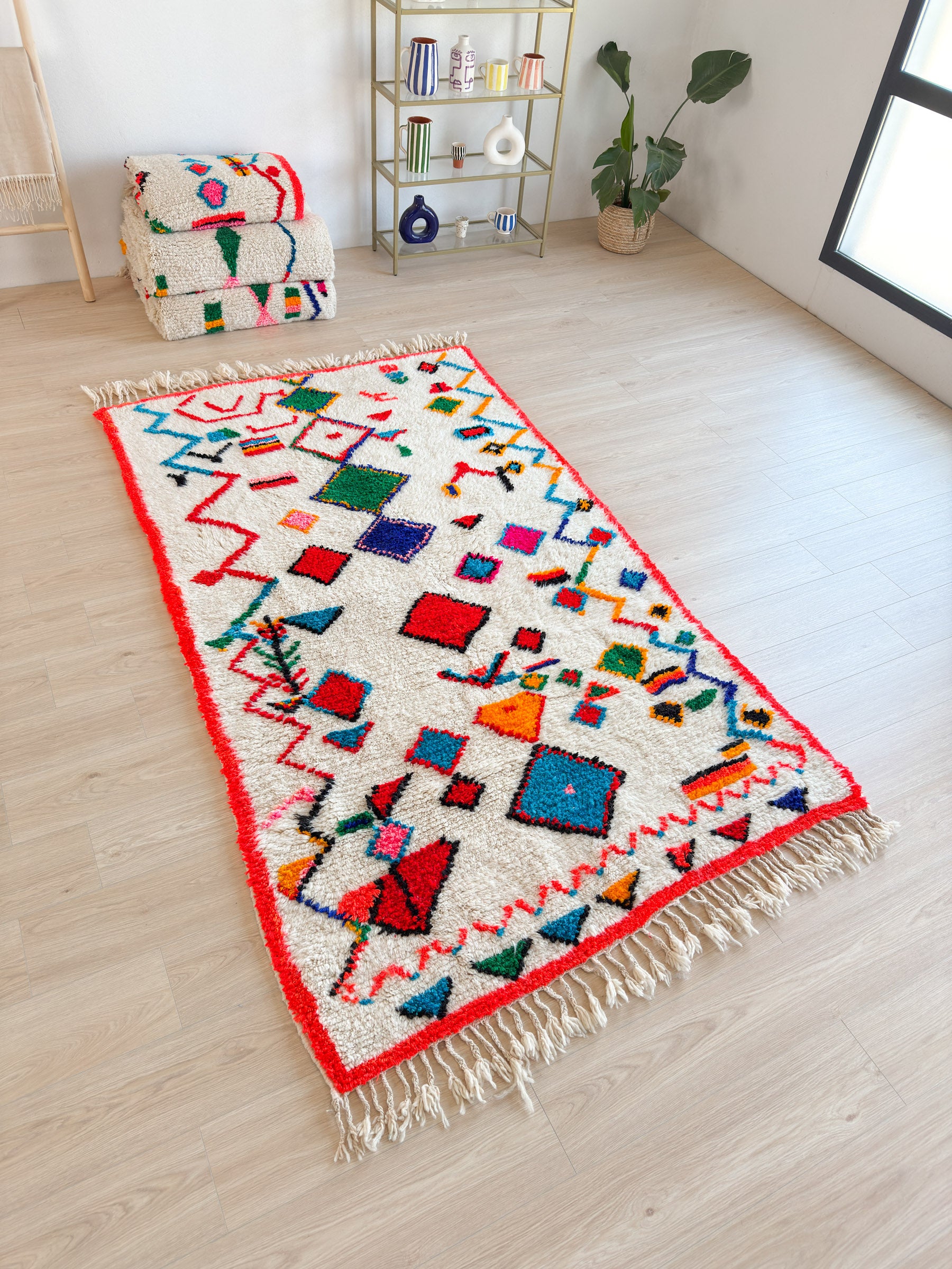 Tapis berbère coloré 151 x 274 cm - n°1737