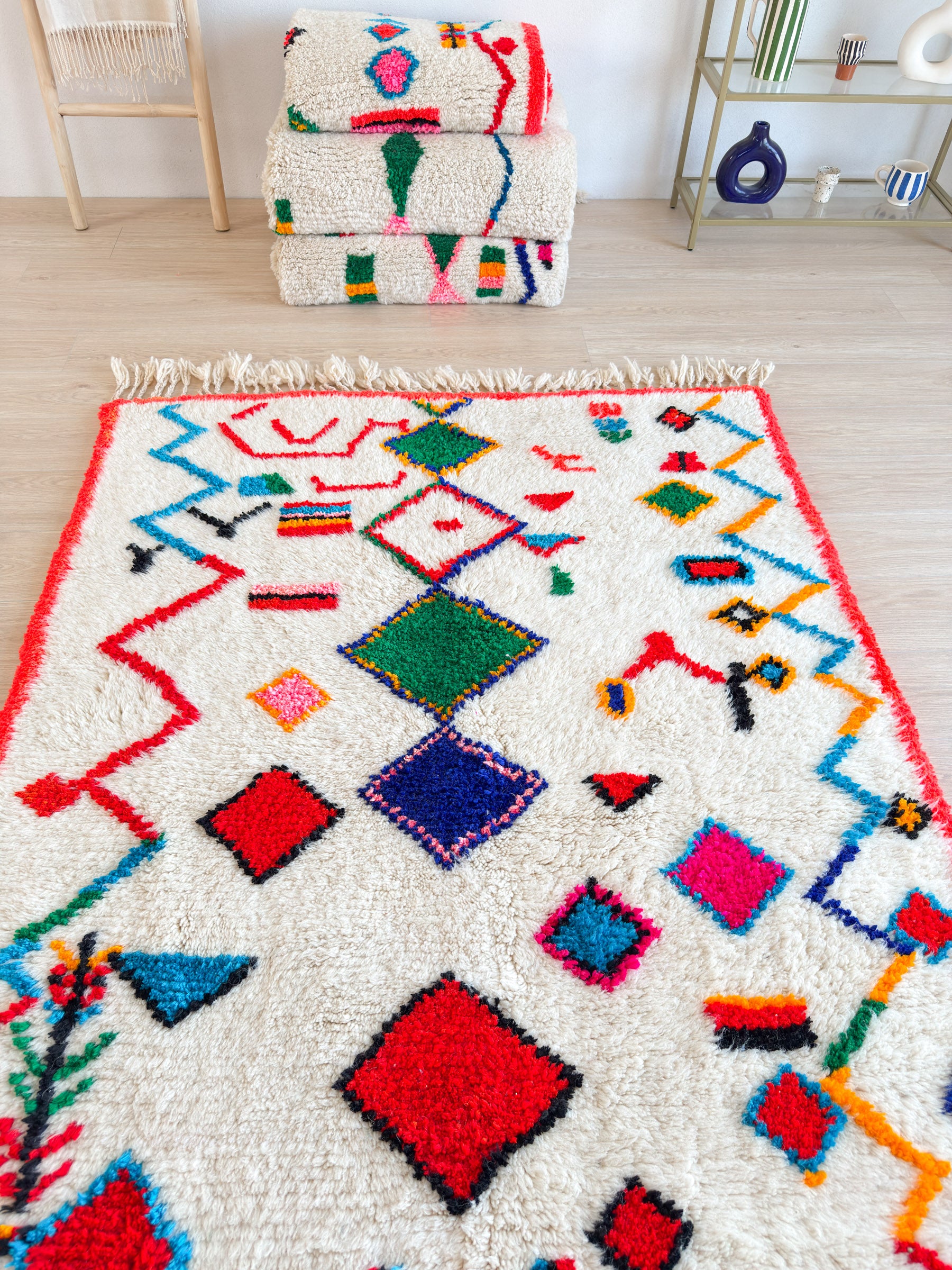 Tapis berbère coloré 151 x 274 cm - n°1737