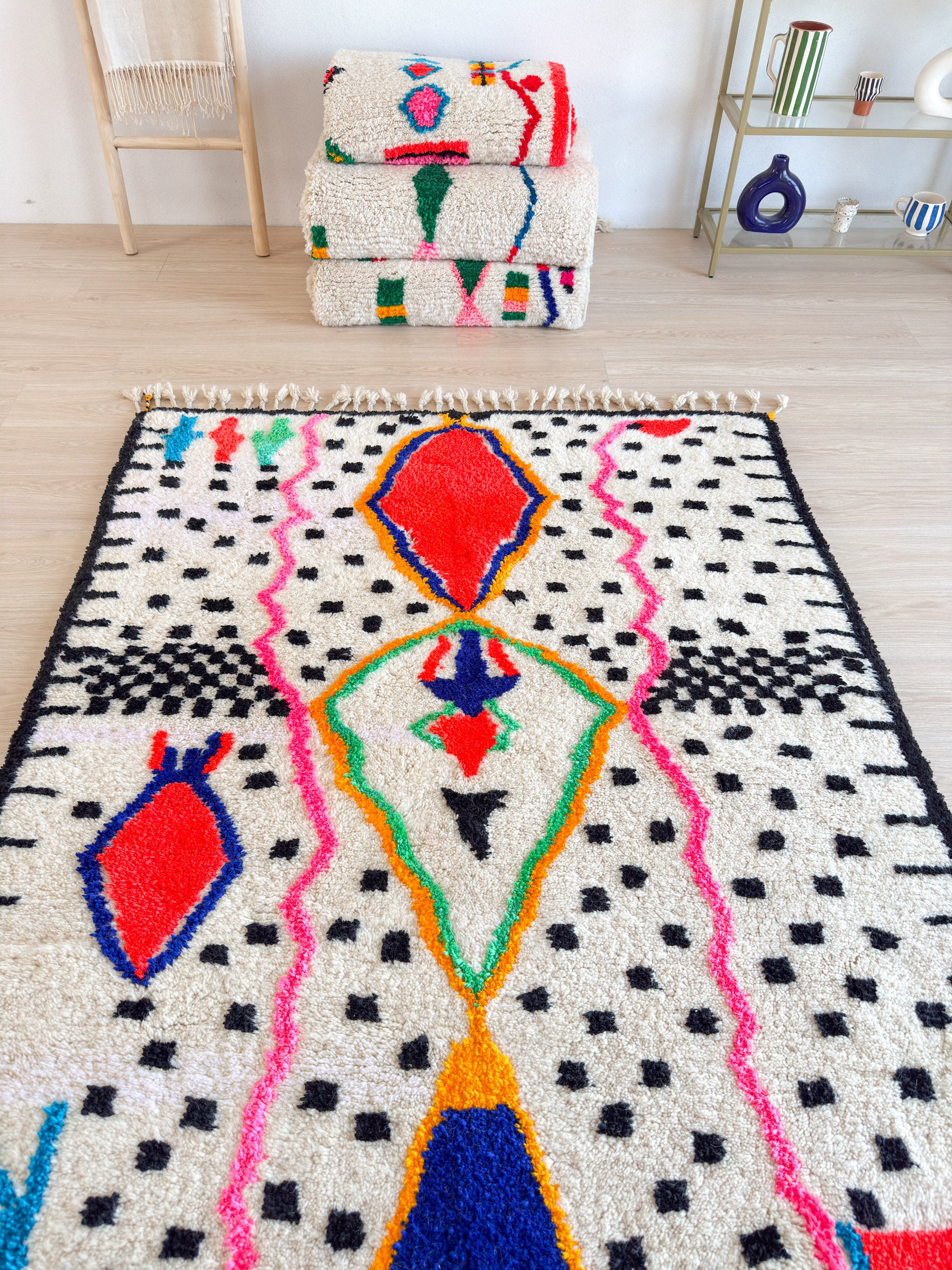 Tapis berbère coloré 153 x 277 cm - n°1763