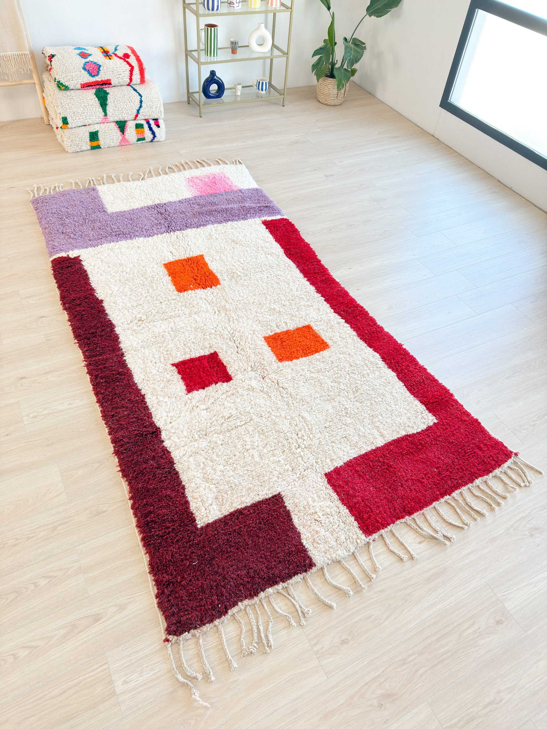 Bunter Berberteppich 150 x 305 cm - Nr. 2189