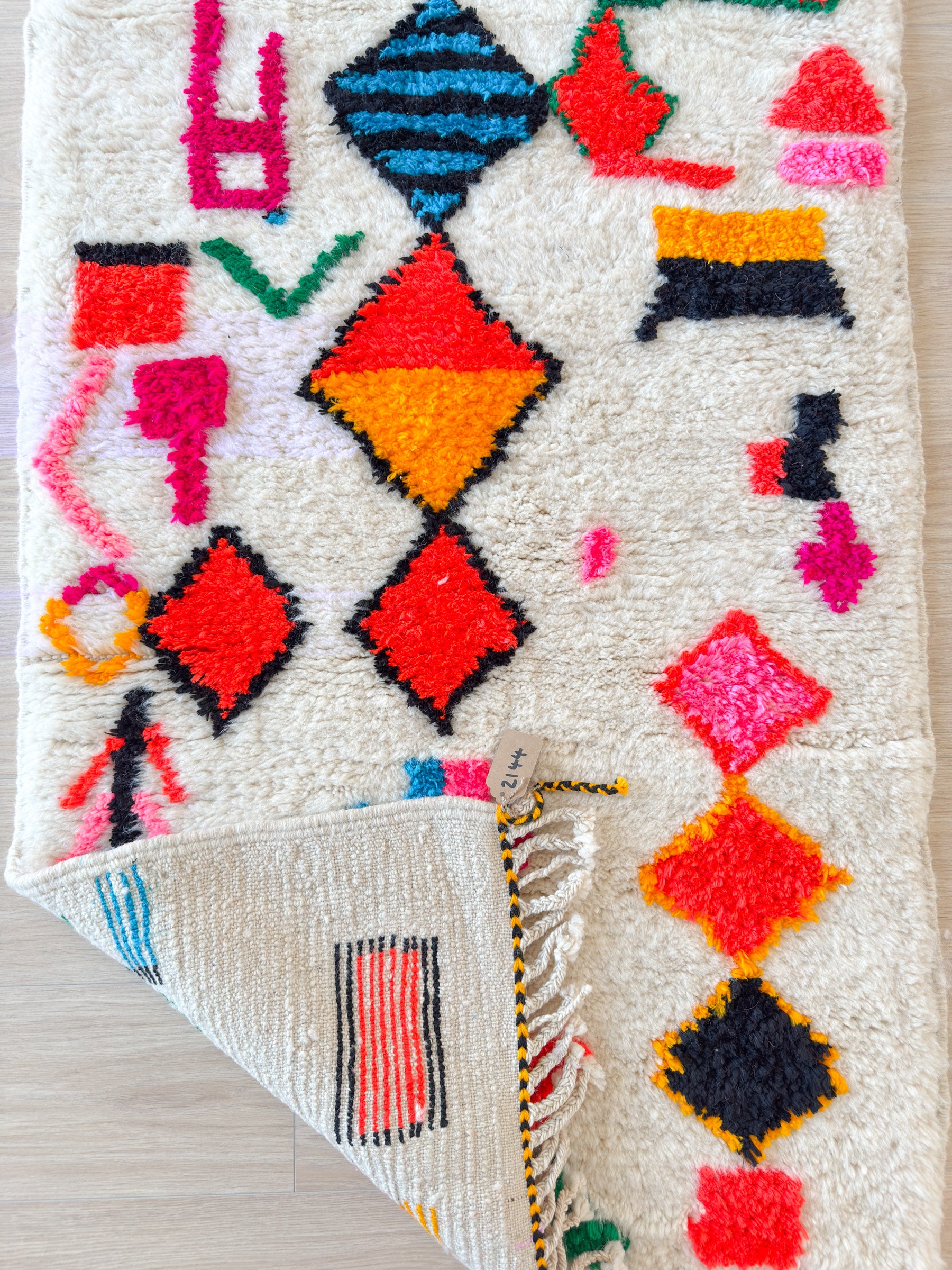 Tapis de couloir berbère coloré 91 x 276 cm - n°2144