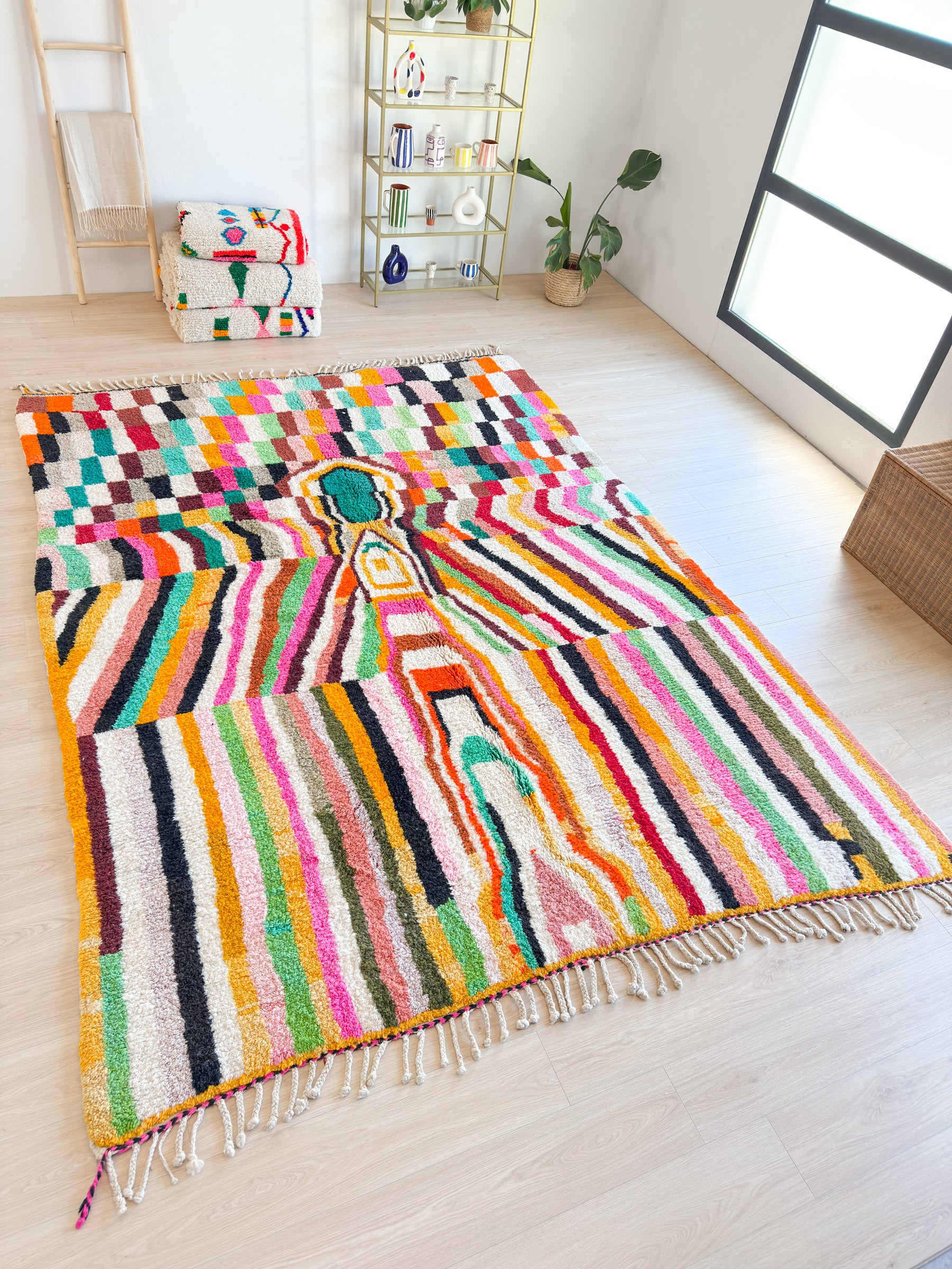 Colorful Berber rug 259 x 362 cm - no. 2164