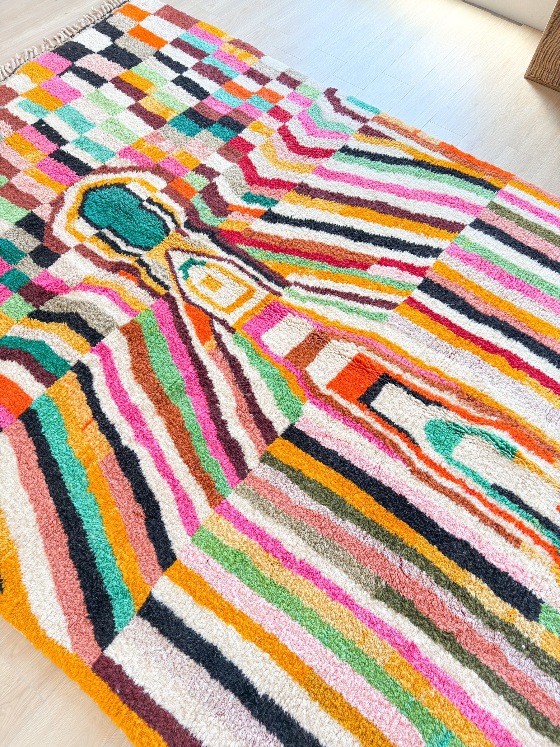 Colorful Berber rug 259 x 362 cm - no. 2164